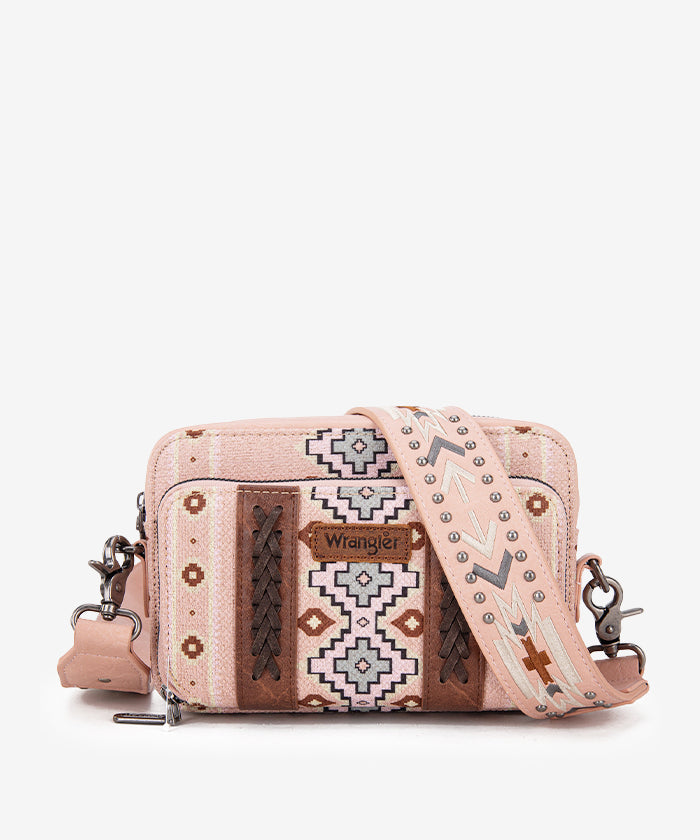 Wrangler Aztec Printed Crossbody Purse - Stylish Boho Shoulder Bag for Women | Perfect for Travel, Shopping & Everyday Use