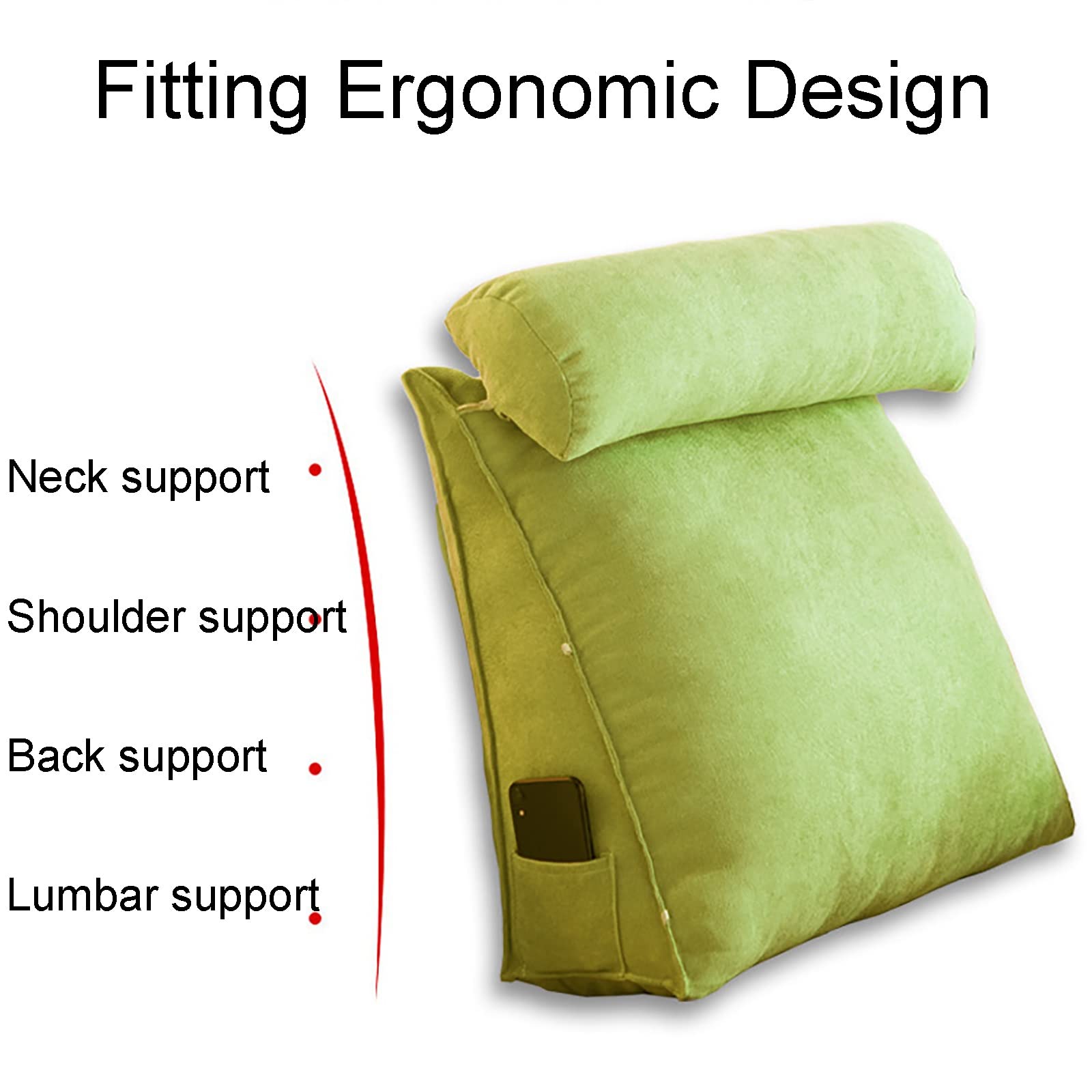 Triangular Backrest Positioning Pillow - Comfortable Wedge Pillow for Reading, Watching TV & Relaxing in Bed | Supportive PP Cotton Filling | Perfect for Back Pain Relief, Gaming & Lounge Activities
