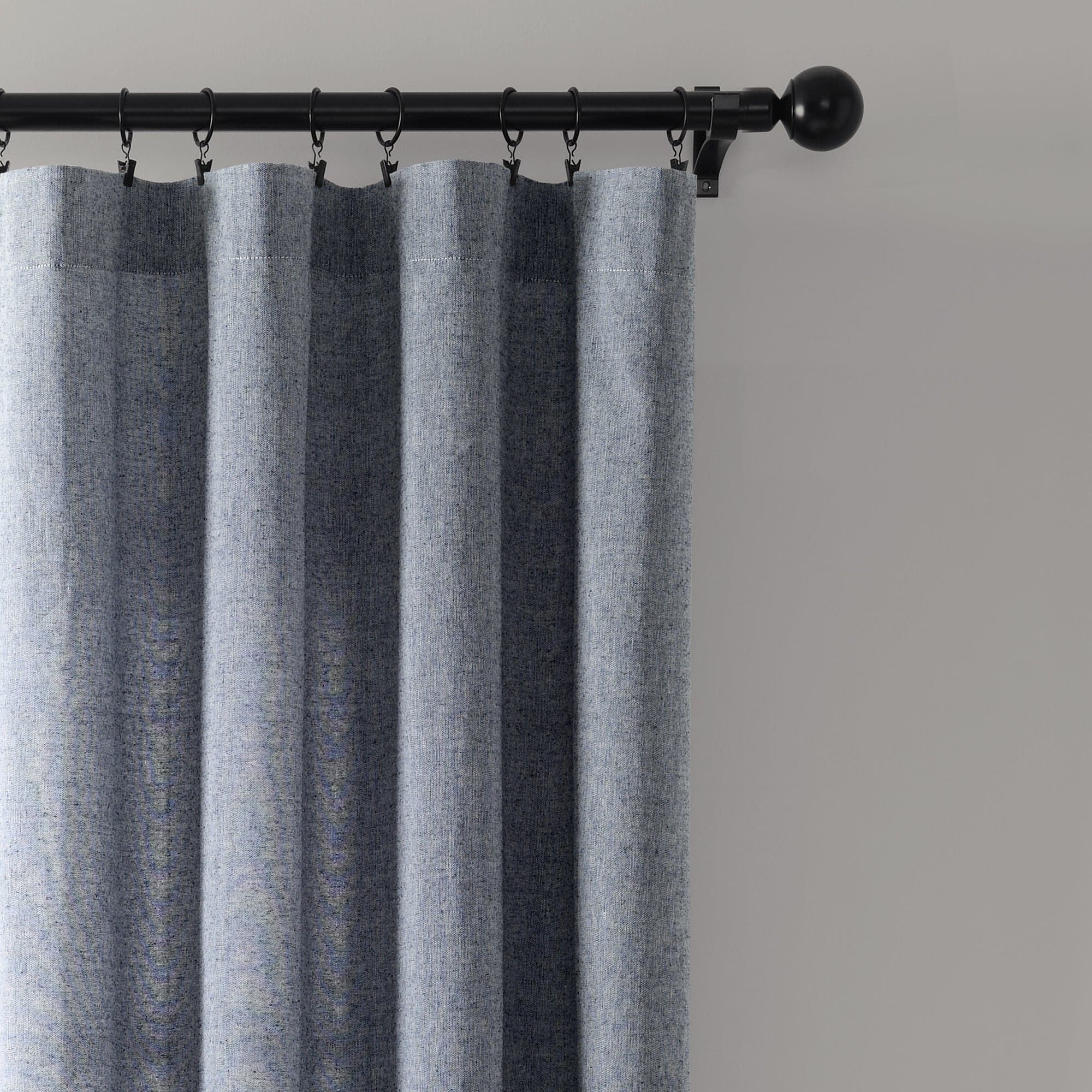 Nantucket Yarn Dyed Tassel Fringe Window Curtain Panel Set - Coastal Style Sheer Drapes for Living Room, Bedroom & Kitchen - Light Filtering & Privacy Window Treatments