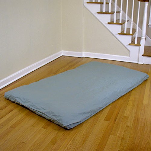 Premium Black Shiatsu Massage Mat - Large Futon-Style Bodywork Mat with Removable Cotton Twill Cover for Home, Office & Spa Relaxation