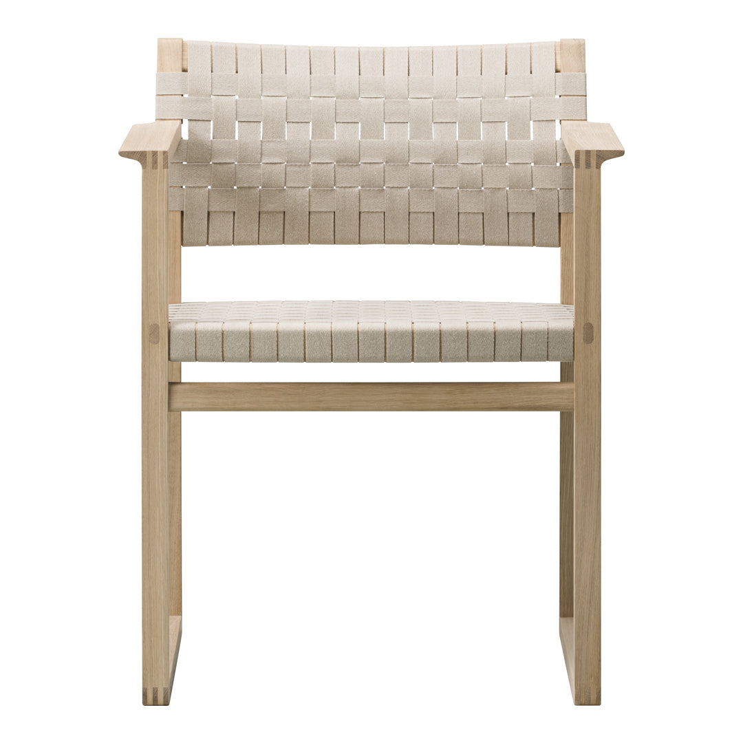 BM62 Armchair with Linen Webbing - Modern Lounge Chair for Living Room, Bedroom & Office - Comfortable Mid-Century Inspired Seating for Home Decor
