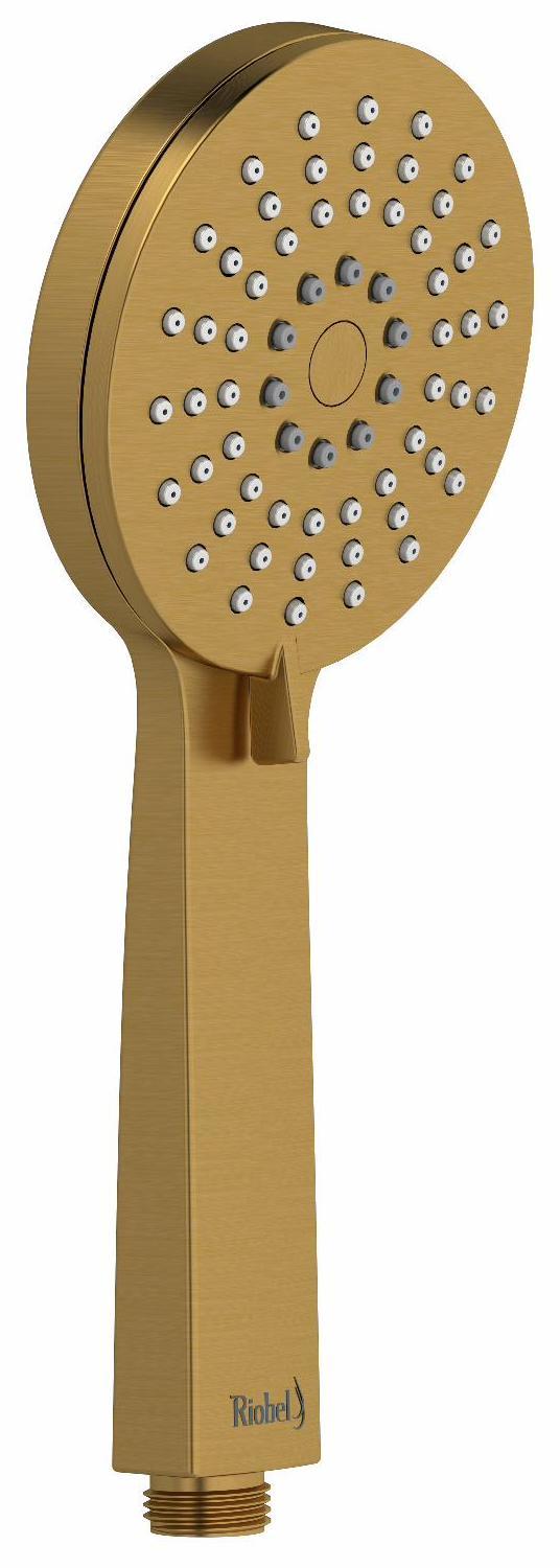 3 Function Handshower with 1.8 GPM Flow Rate - Brushed Gold Finish (Model 4370BG WS RIOBEL) - Perfect for Bathroom, Shower, and Spa Relaxation