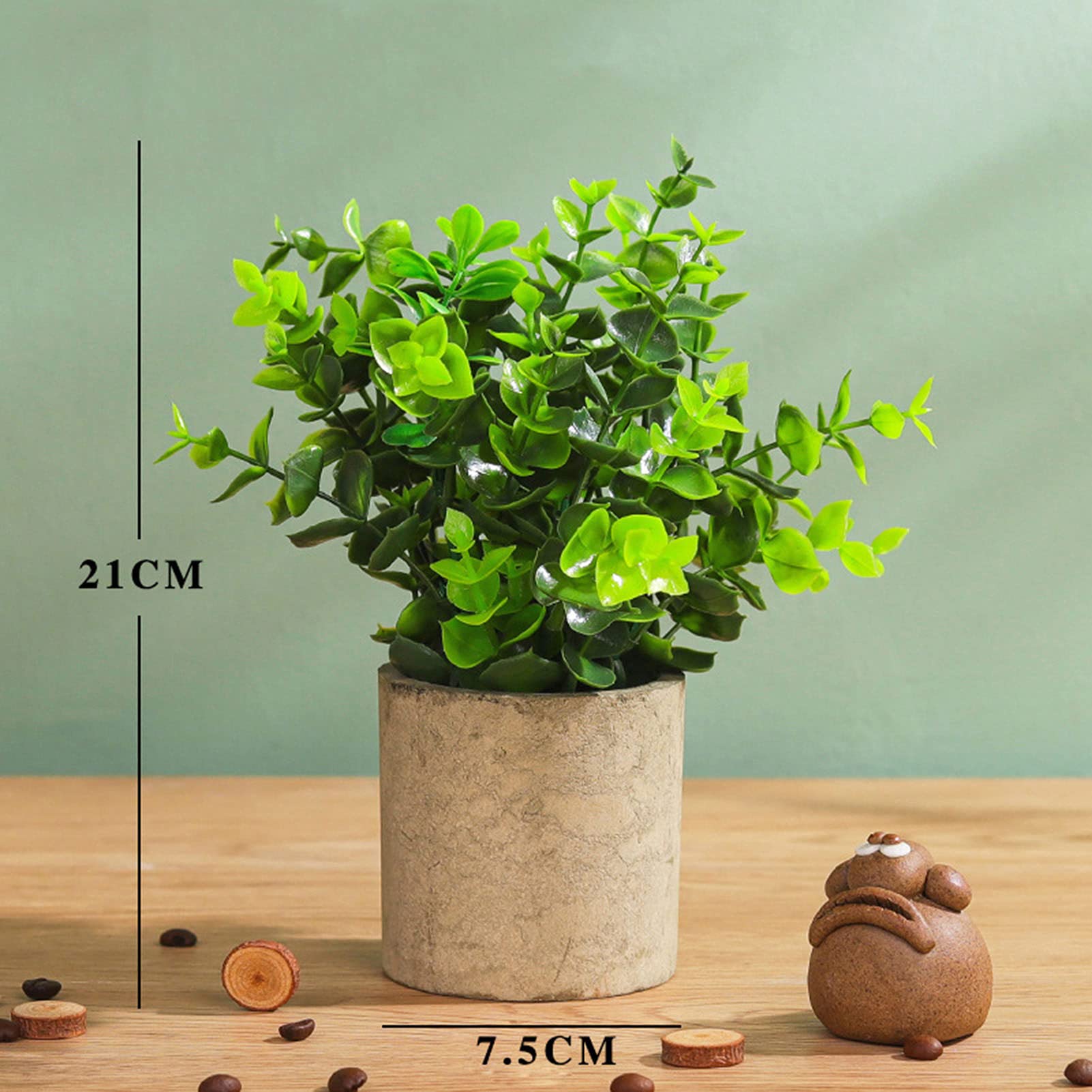 1 Set Artificial Potted Plants - Beautiful Eco-Friendly PVC Desktop Decor, Fake Plants for Home Office, Balcony, Living Room Decoration (Set of 4)
