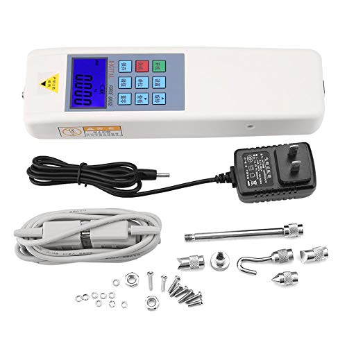 1-100N Digital Force Gauge with AC100-240V Power Supply - High Precision Dynamometer for Tensile Testing, Pressure Measurement & Pointer Display (US Plug) - Ideal for Laboratory, Industrial Quality Control & Material Strength Testing