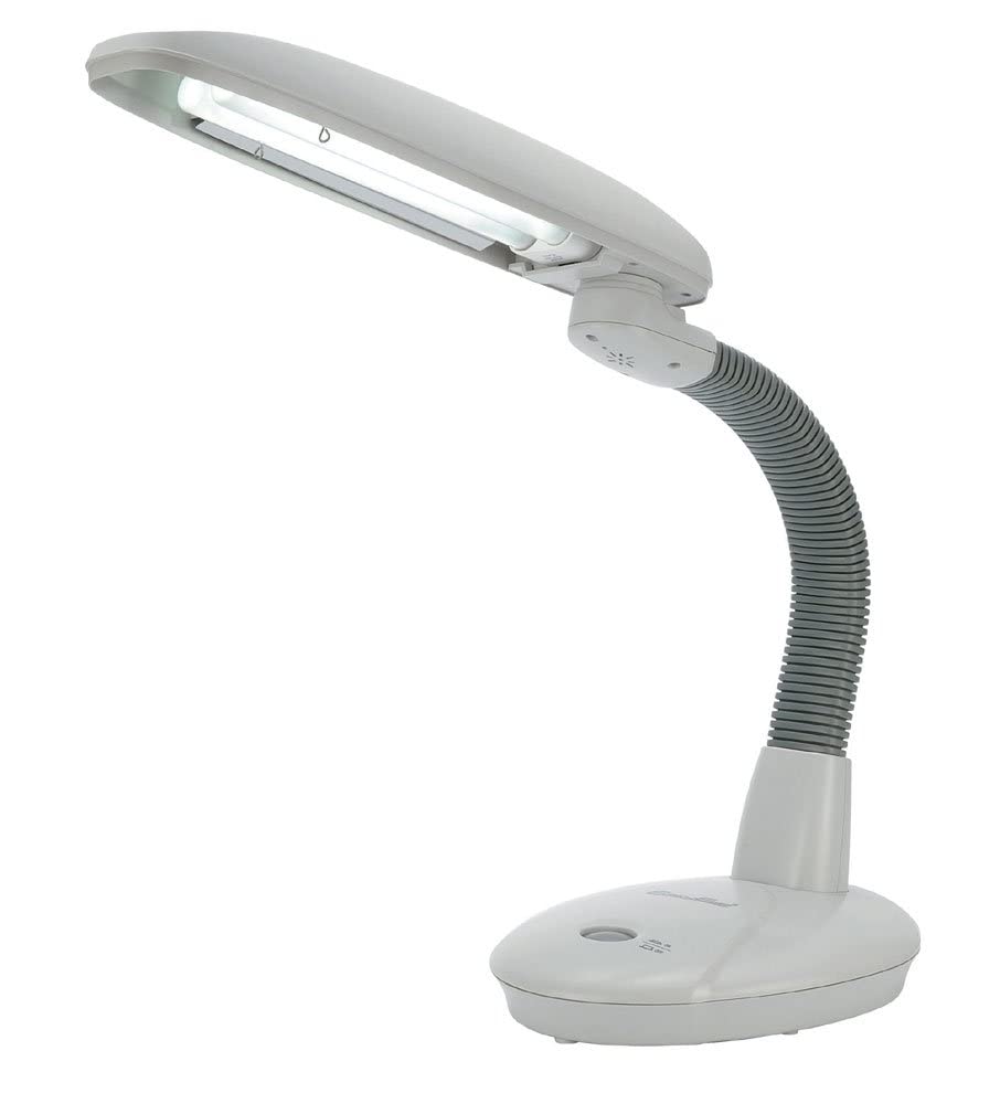 SPT Store EasyEye Energy Saving Desk Lamp - Black (2-Tube) | LED Study Lamp for Office, Reading & Homework | Eco-Friendly & Eye Protection