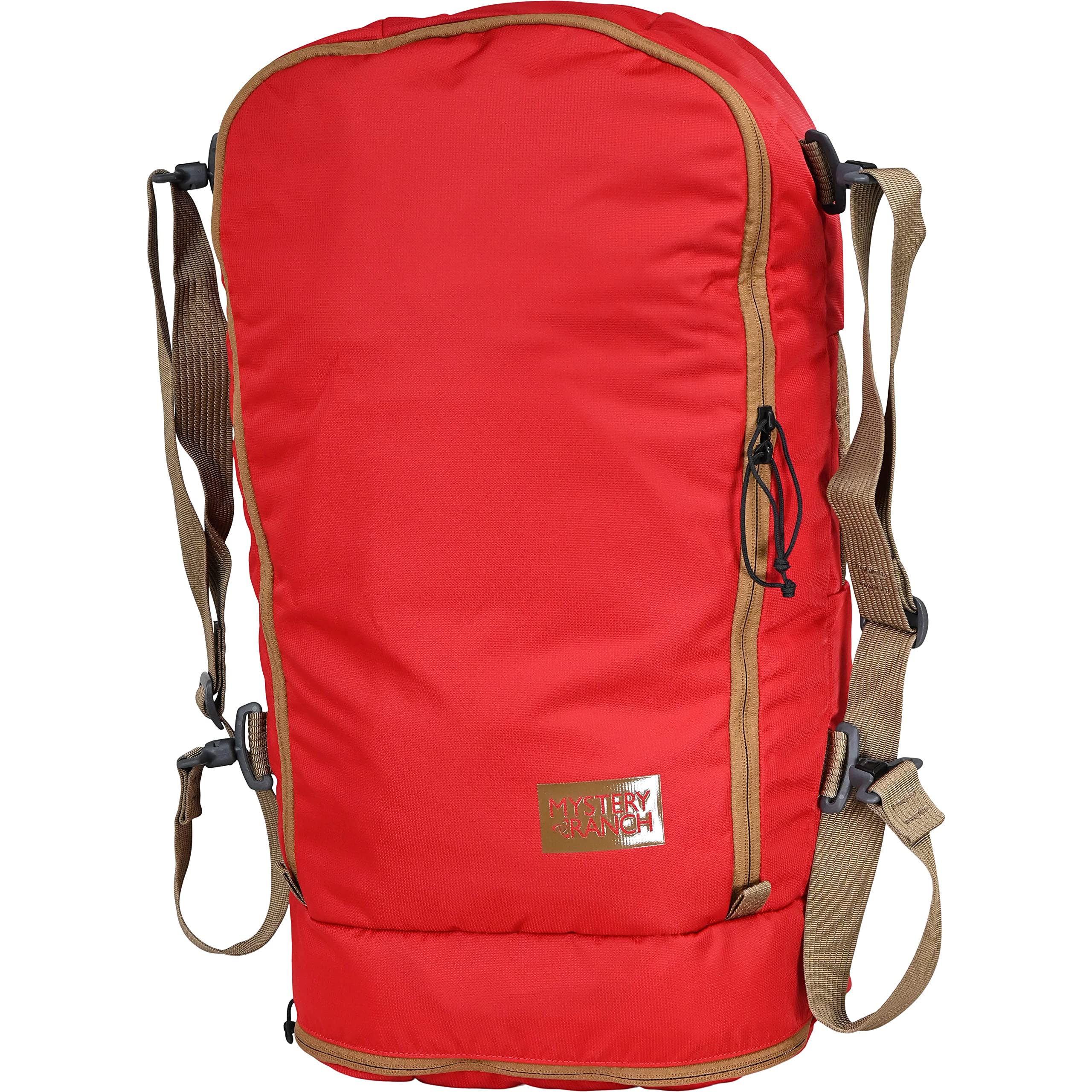 MYSTERY RANCH Mission Stuffel 45L Travel Backpack - Convertible Duffle Bag for Hiking, Camping & Air Travel | Water-Resistant Carry-On Luggage | Cherry Red