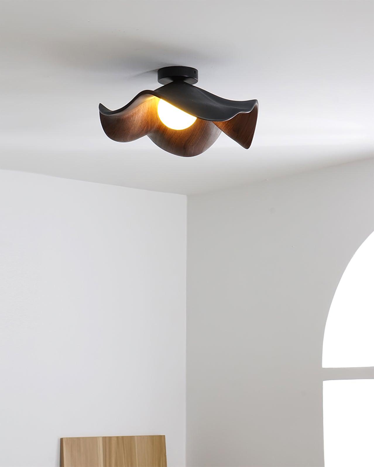 Modern Lotus Leaf Ceiling Light Fixture - Elegant Nature-Inspired Pendant Lamp for Living Room, Bedroom & Dining Room Decor - Perfect for Boho, Zen & Tropical Home Styles