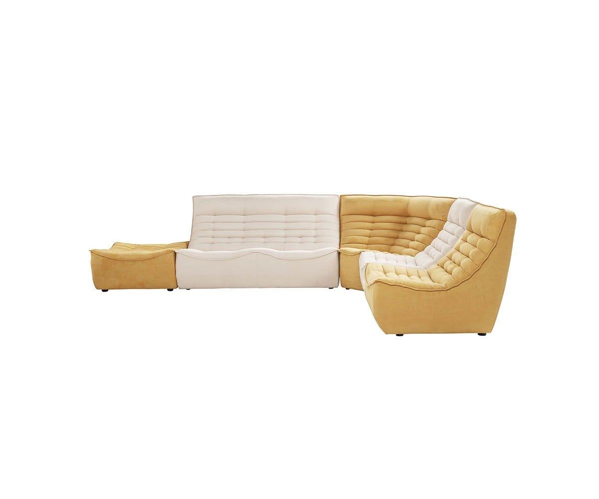 Diego 5-Piece Modular Sectional Sofa Set with Reversible Chaise - Modern L-Shaped Living Room Furniture for Small Spaces & Apartments