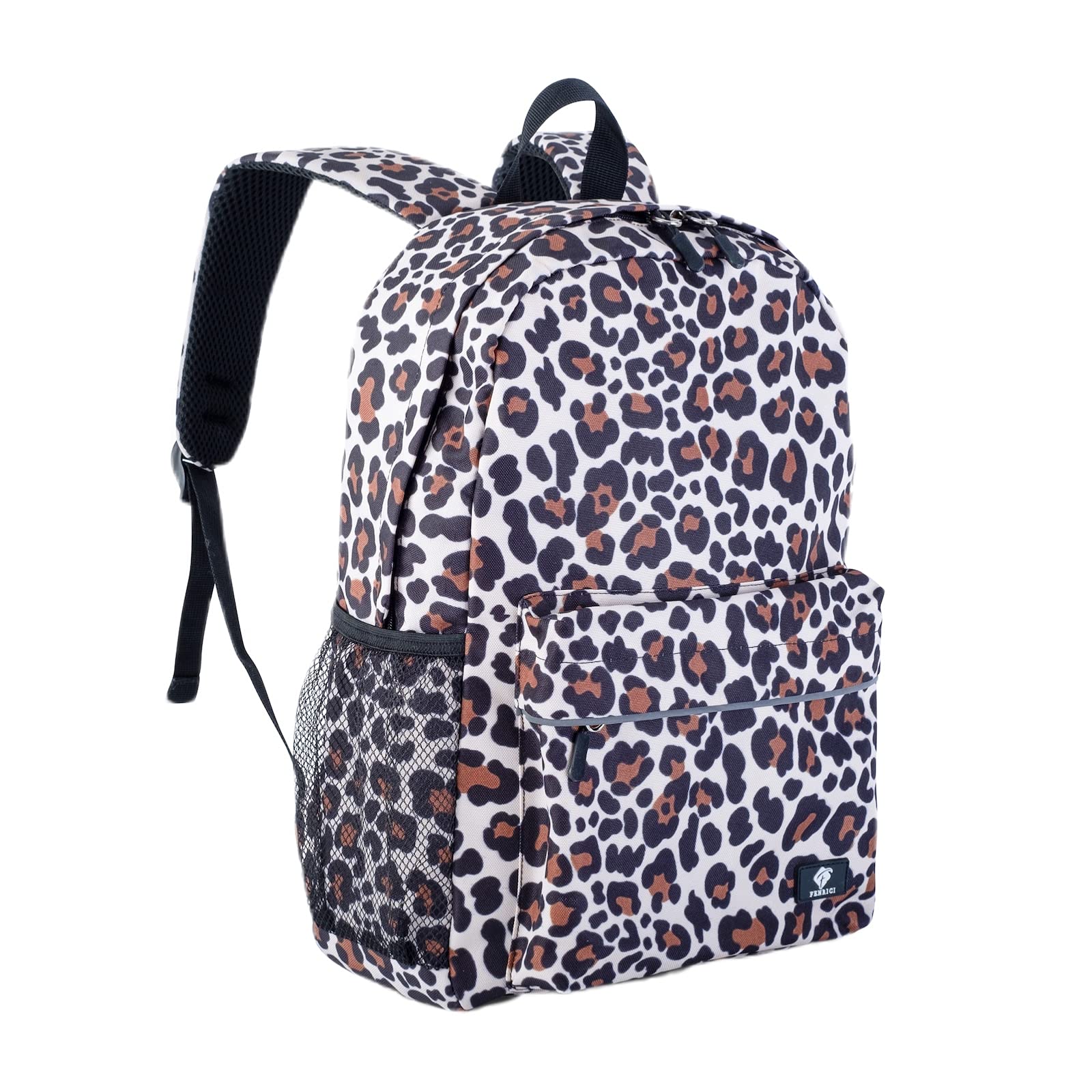 Fenrici Cheetah Print Backpack for Girls - 16 Inch Kids School Backpack with Multiple Padded Compartments, Lightweight Bookbag for Teens & Children - Perfect for School, Travel & Daily Use