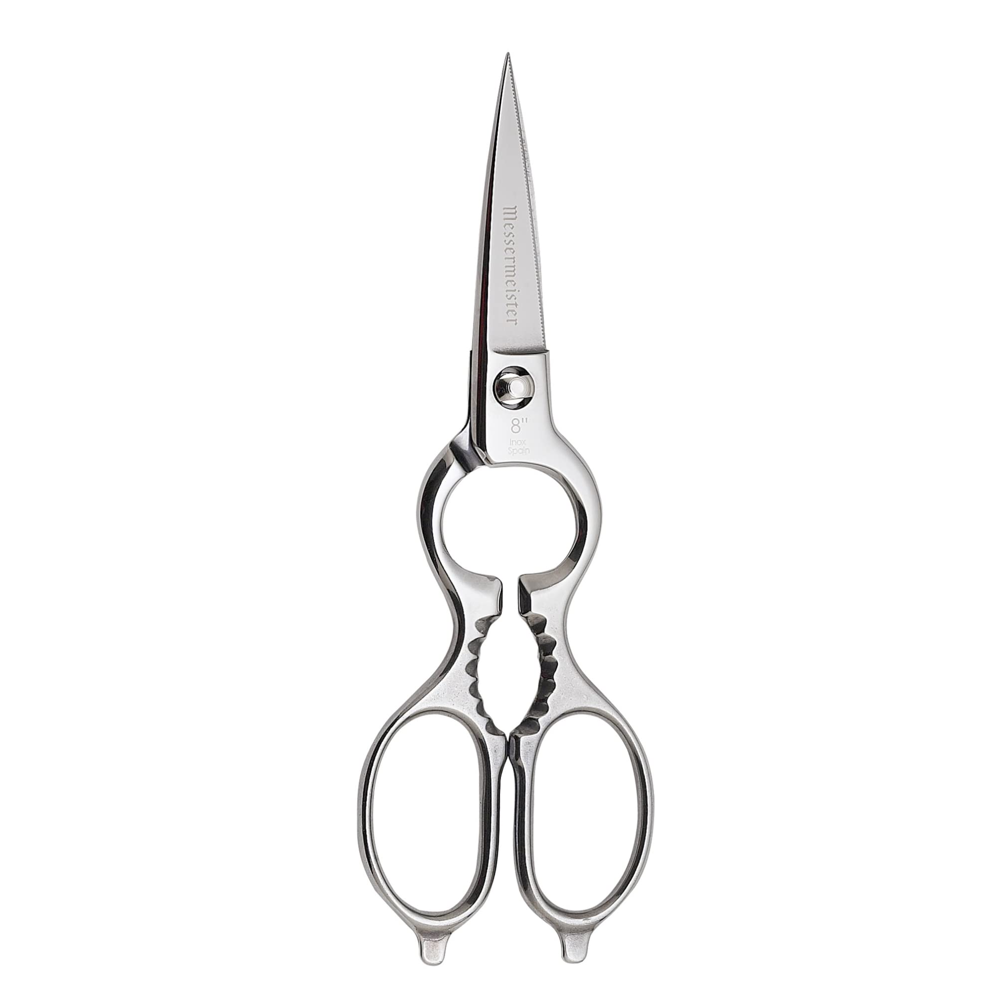Messermeister 8-Inch Spanish Take-Apart Kitchen Scissors - Stainless Steel Shears for Cutting Herbs, Poultry, Fish & Packaging - Dishwasher Safe Kitchen Scissors for Cooking & Food Prep