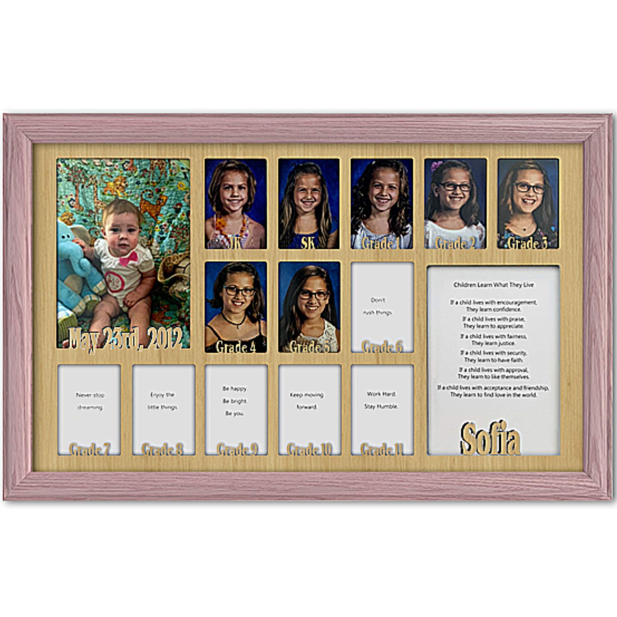 Personalized Northland School Years Photo Frame - Holds Twelve 2.5