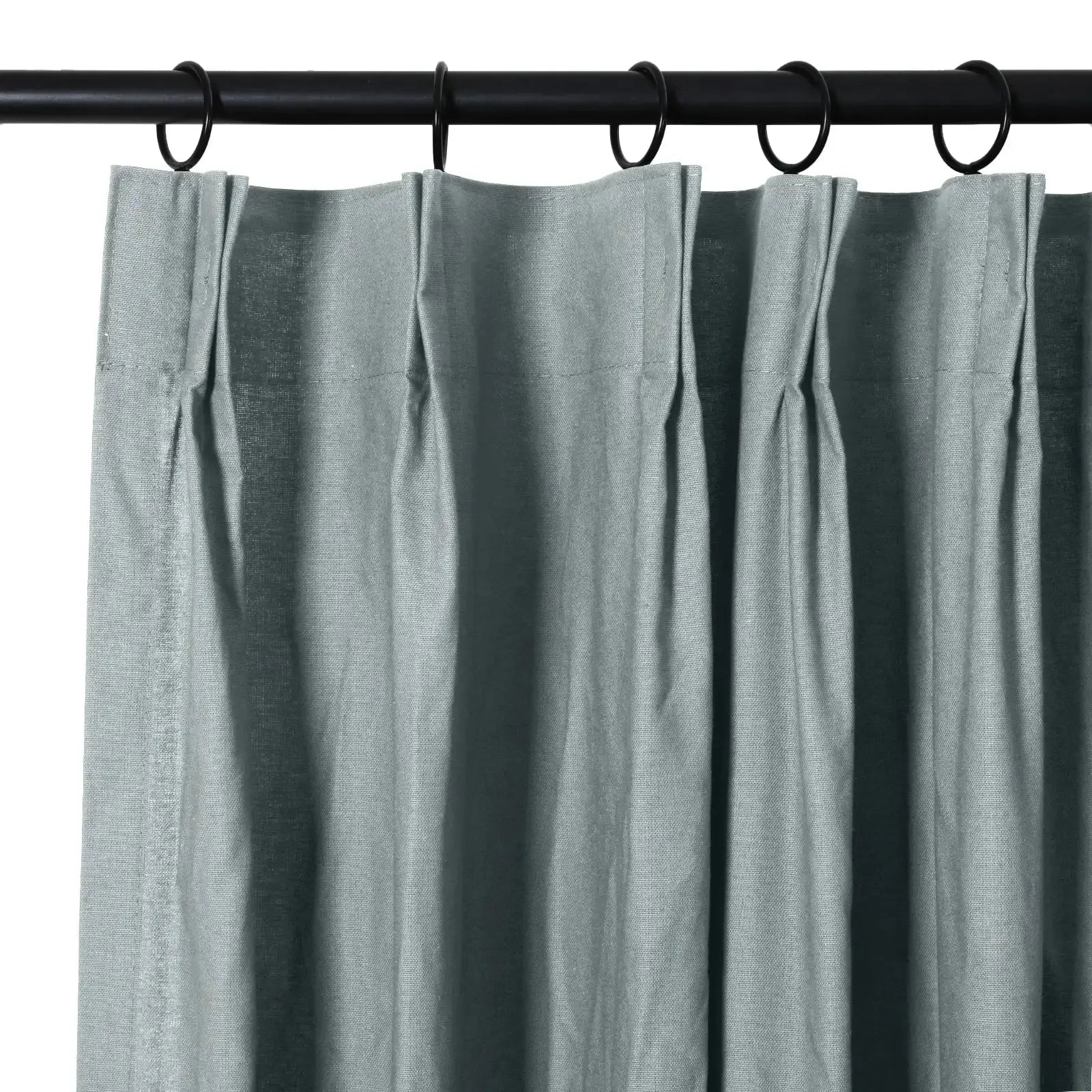 100% Cotton Drapery Pleated Curtains for Living Room & Bedroom - Andy Home Decor Blackout Window Treatments for Thermal Insulation & Light Blocking