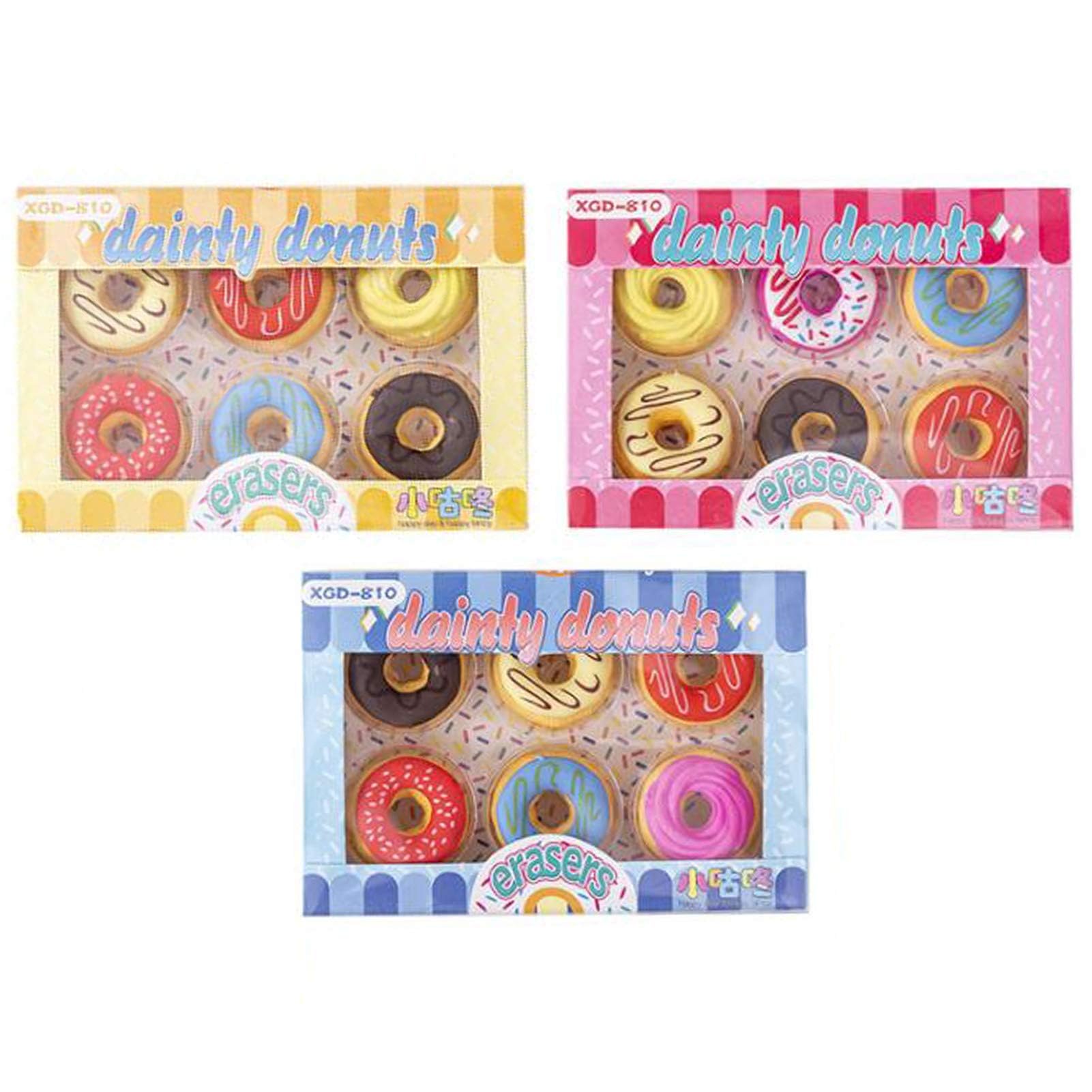 18-Piece Donut-Shaped Pencil Erasers - Fun Food-Themed School Supplies for Kids, Classroom Rewards & Party Favors (Perfect for Birthdays, School Incentives & Arts & Crafts)