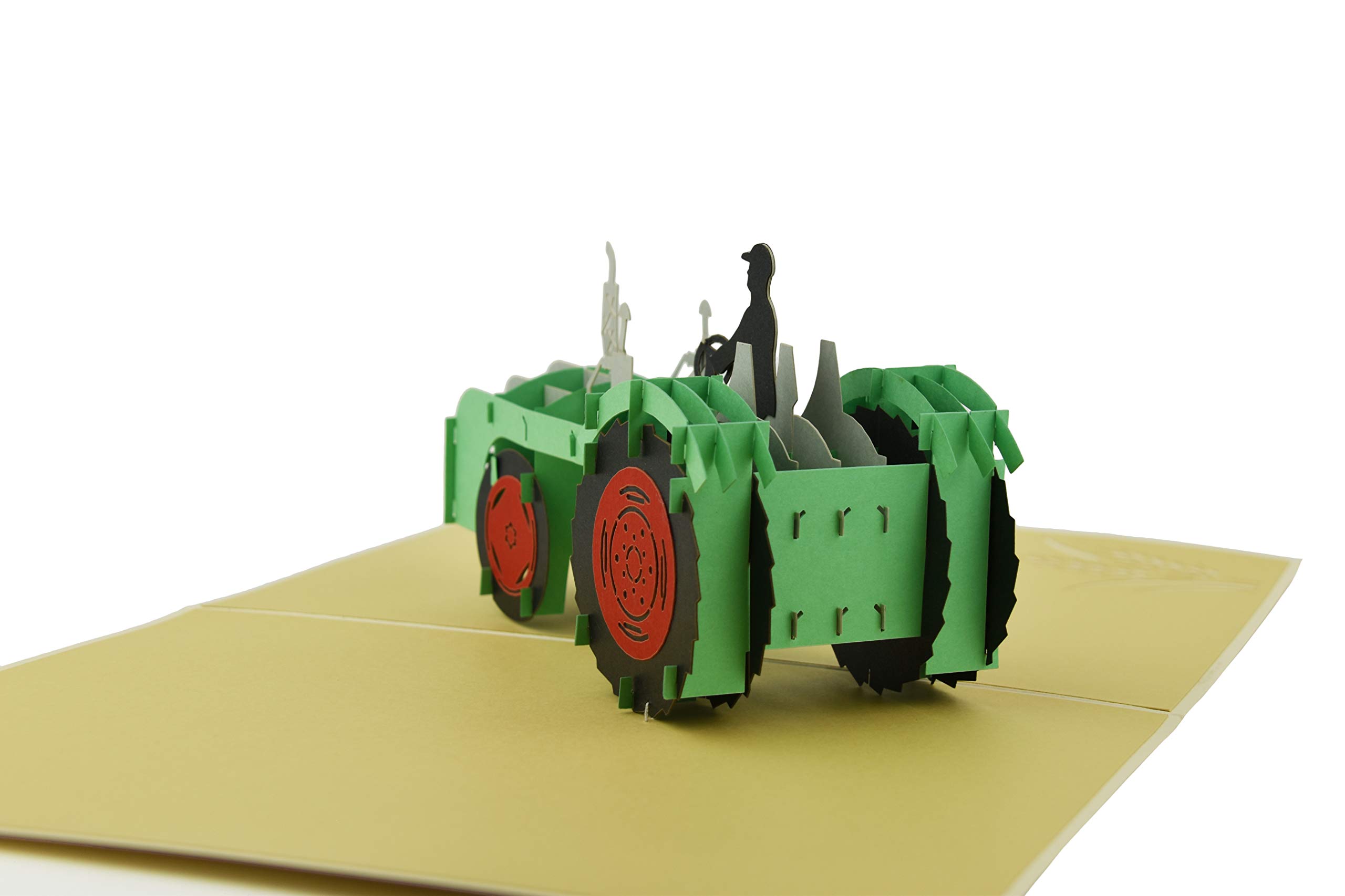 3D Pop Up Tractor Greeting Card for Father's Day, Kids Birthday, Special Occasions | Unique Handmade Gift for Dad, Boys, Farmers | Perfect for Birthdays, Anniversaries, Thank You Cards