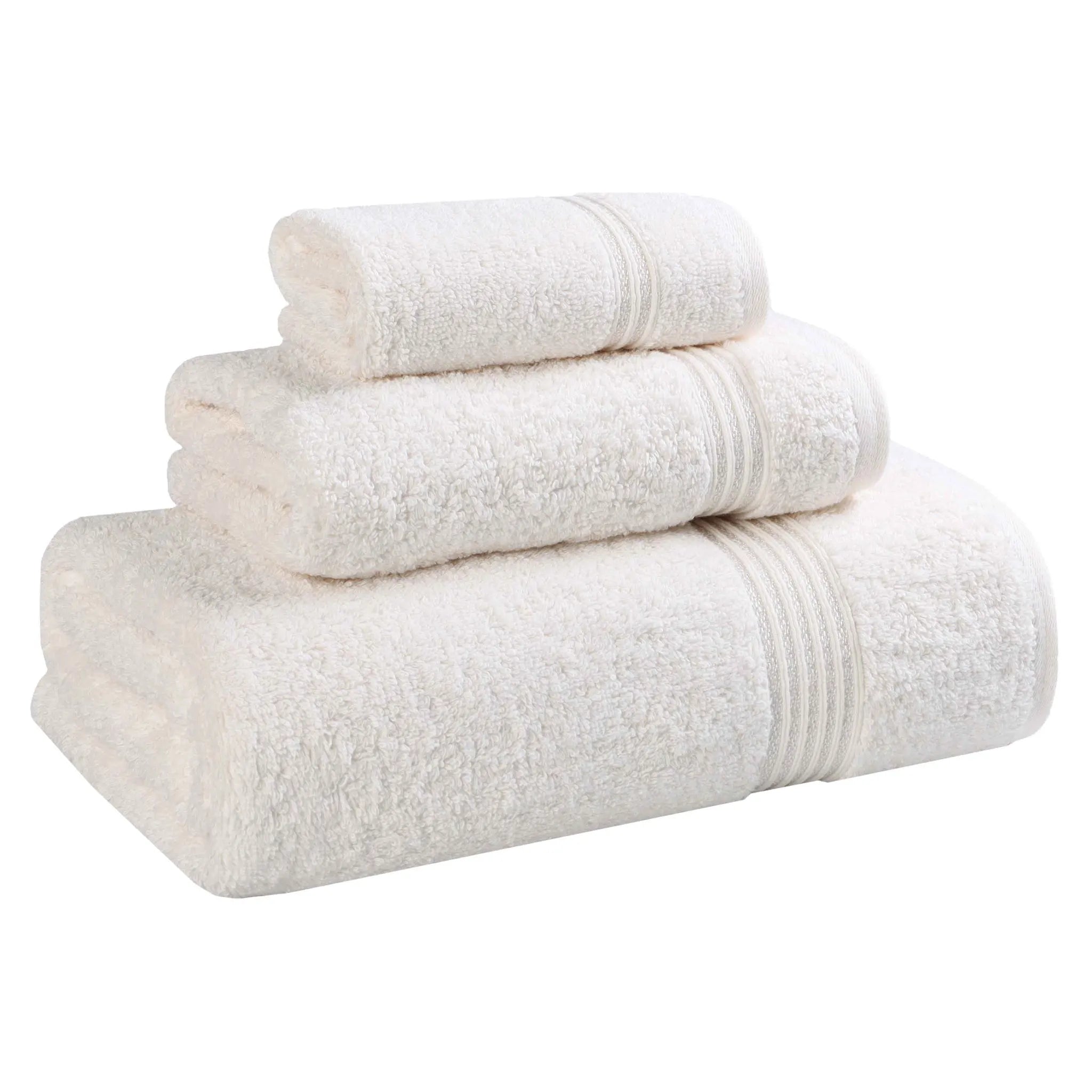 Premium Egyptian Cotton Plush 3-Piece Luxury Bath Towel Set - Ultra Absorbent & Soft for Spa, Bathroom & Hotel Use