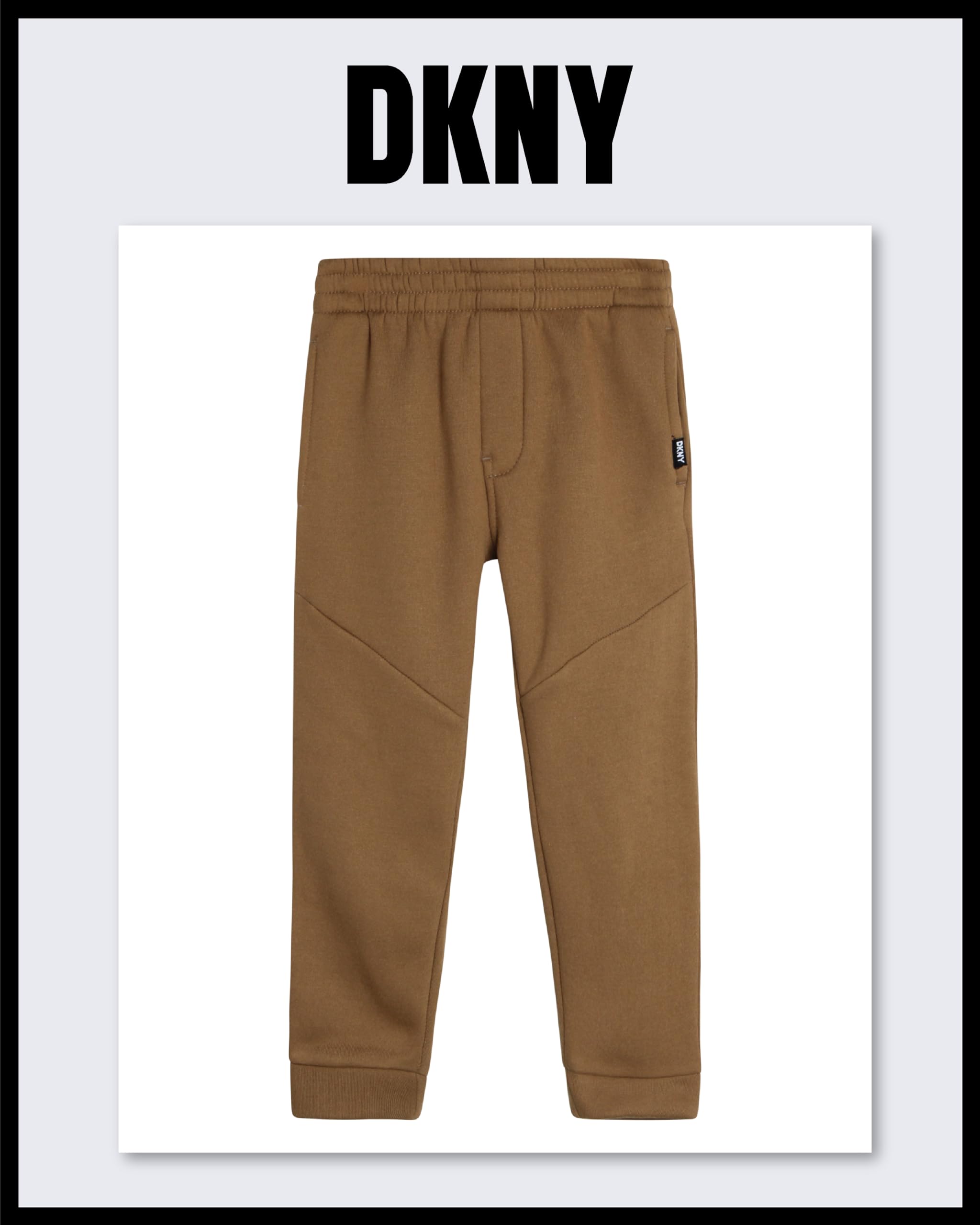 DKNY Toddler Boys' Fleece Jogger Pants 4-Pack - Soft Athletic Sweatpants for Active Play, Sizes 2T-7 | Perfect for Playdates, Daycare & Outdoor Adventures