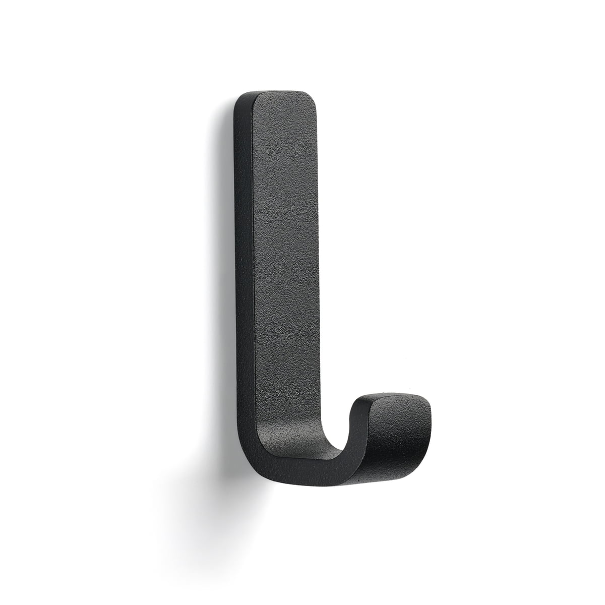 ZONE DENMARK Rim Hook - 9cm Black Wall Hook for Hanging Coats, Hats & Bags - Perfect for Entryway, Bathroom & Closet Organization