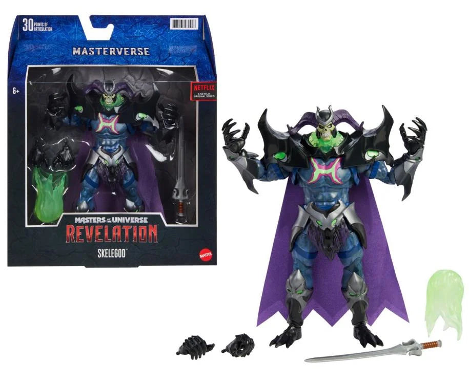 Masters of the Universe: Revelation Masterverse Skelegod Action Figure | He-Man Collectible Toy for Adults & Fans | Perfect for Display & Role-Playing Scenes