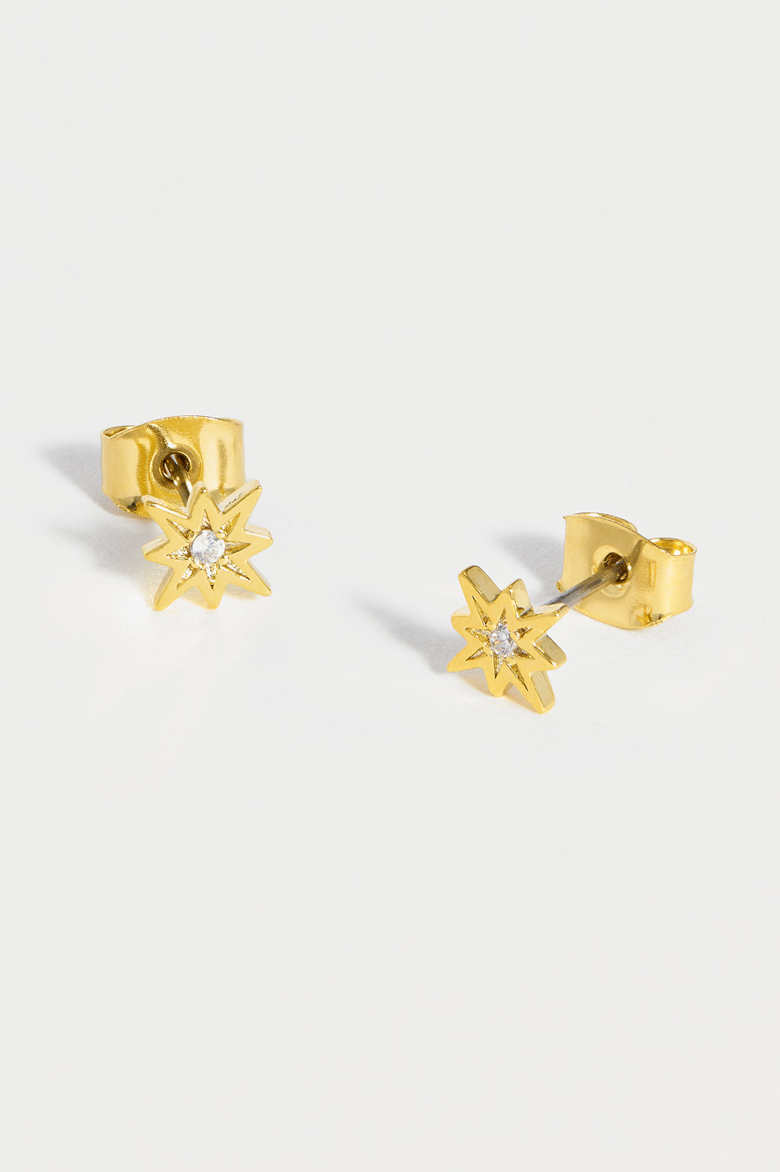 North Star CZ Stud Earrings for Women - Sparkling Cubic Zirconia Silver Earrings - Perfect for Parties, Weddings & Everyday Wear