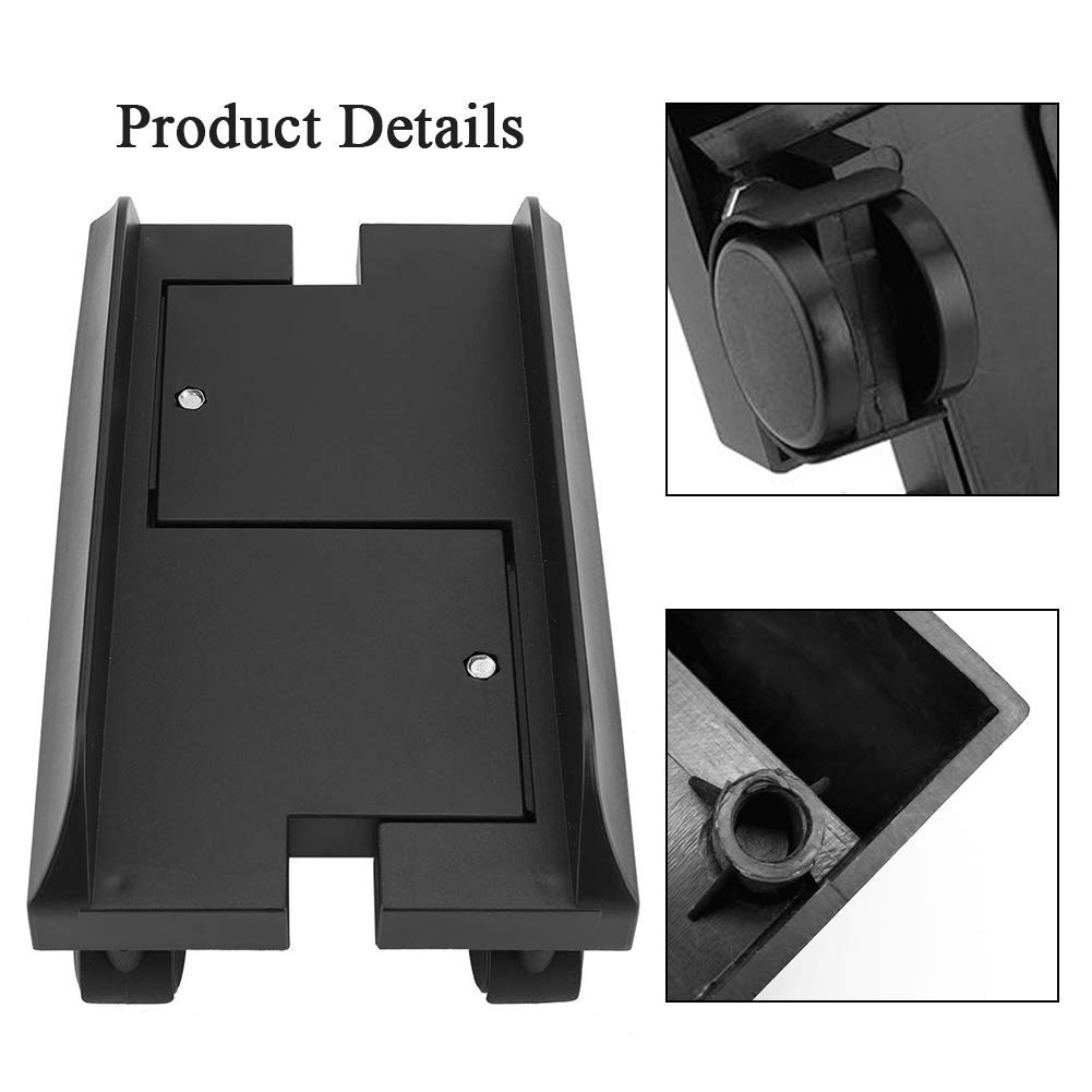 CPU Stand for PC Computer Case Holder Bracket - Desktop Mainframe Storage Rack with Brake & 4 Caster Wheels (Black) | Perfect for Office, Gaming Setup & Home Workspace Organization