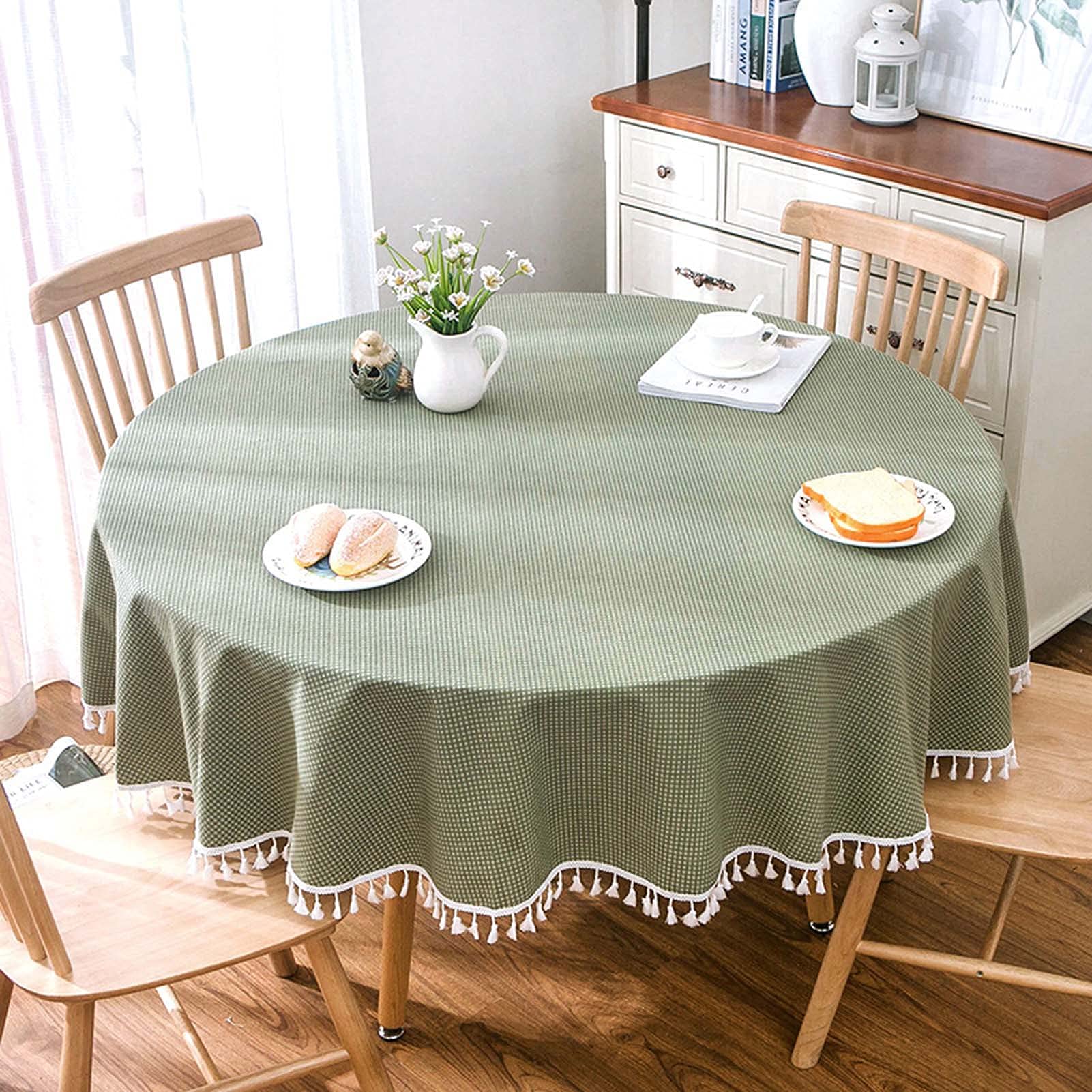 Premium Heavyweight Cotton Linen Tablecloth - 47