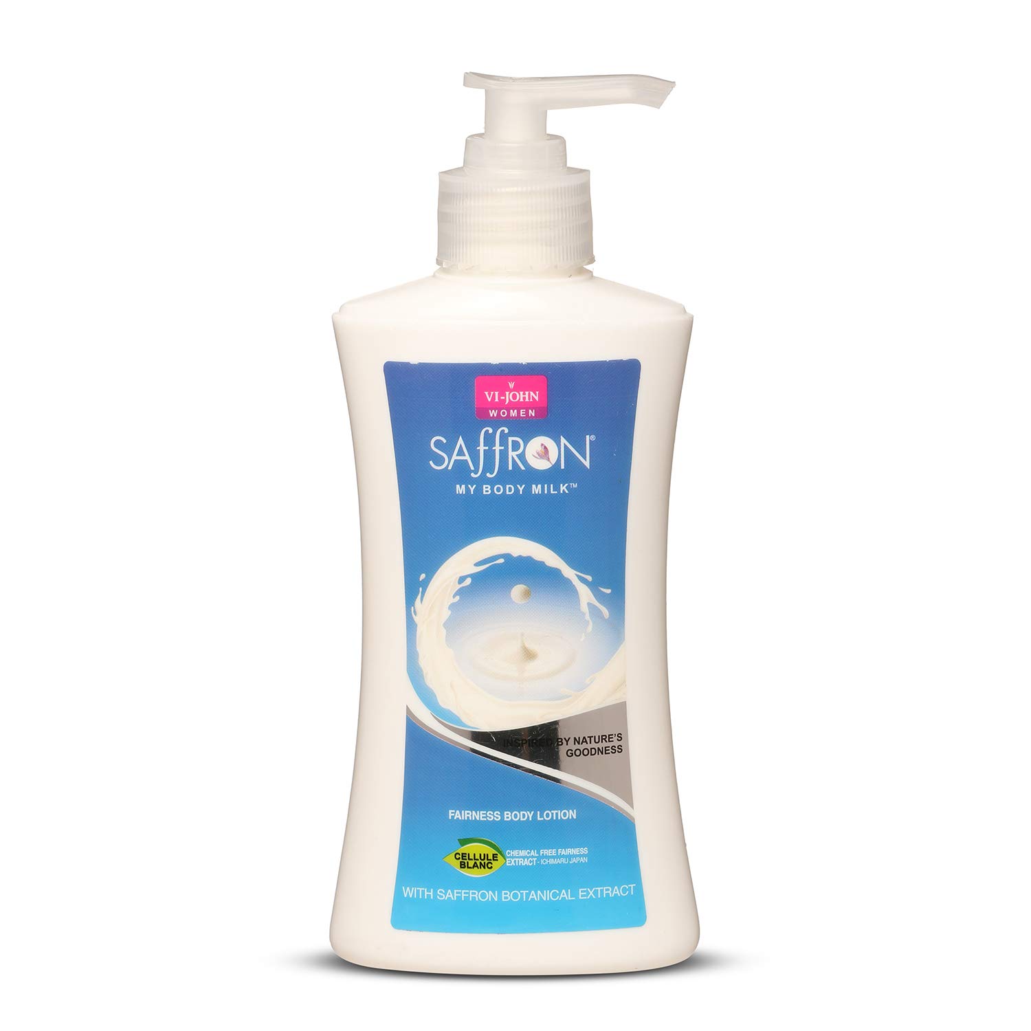 VI-JOHN 100% Natural Chemical-Free Fairness Extract Whitening Body Lotion with Saffron & Botanical Extracts - 250ml (Pack of 2) | Brightening & Hydrating Skin Care for Daily Use, Perfect for Dry & Dull Skin