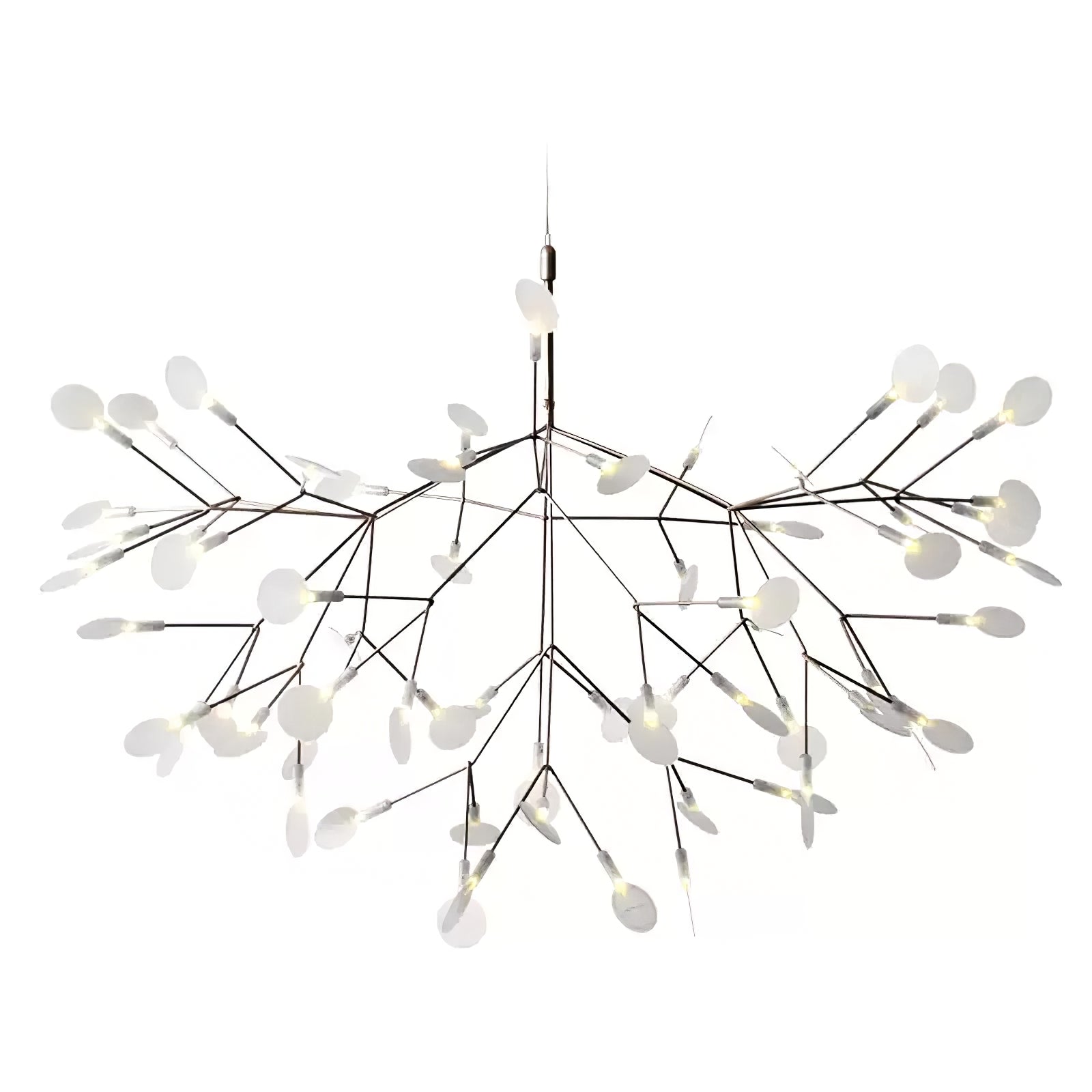 Black Firefly LED Chandelier - Modern Crystal Ceiling Light Fixture for Dining Room, Bedroom & Living Room Decor | Energy-Efficient LED Lighting for Home & Office