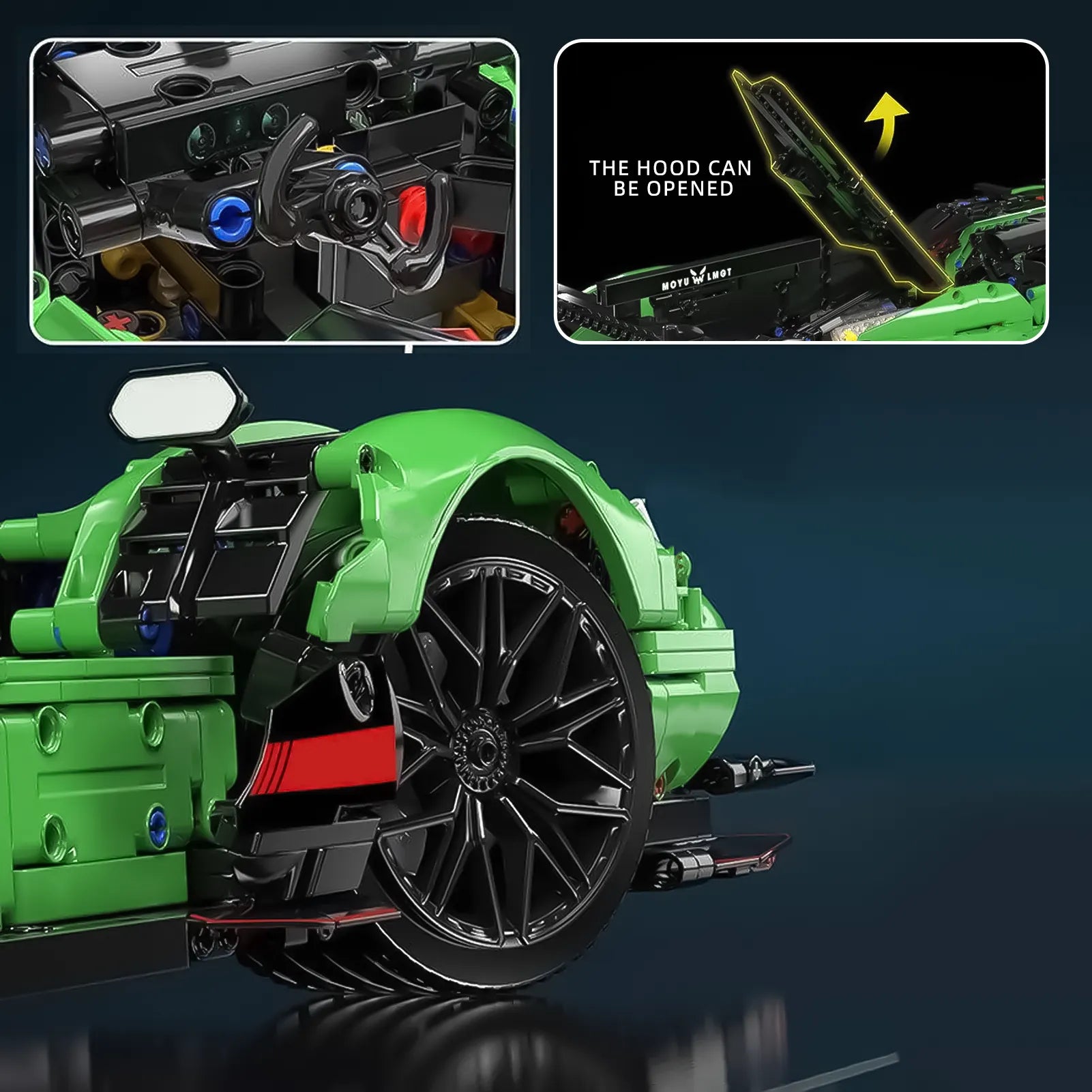 LEGO-Compatible MOC SC65 Super Racing Car Building Kit - 1:8 Scale Model with 2980 Pieces for Adults & Collectors - Perfect for Display, DIY Projects & Racing Car Enthusiasts