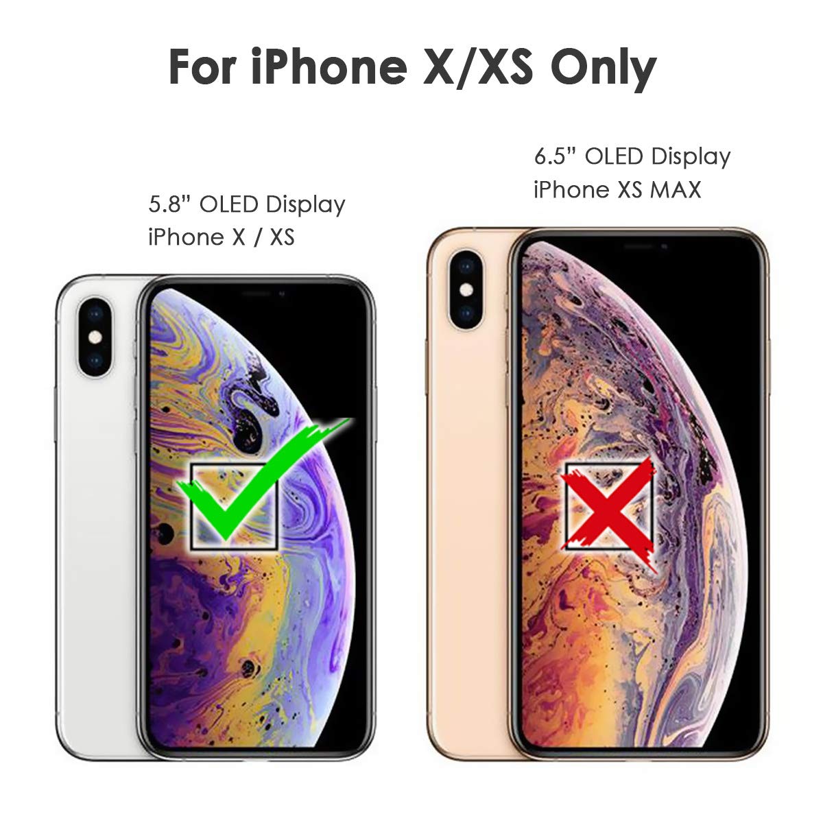 Premium Flip Wallet Phone Case for iPhone Xs & iPhone X - Blossoming Almond Tree Design (A23209) | RFID Protection | Perfect for Everyday Use & Travel