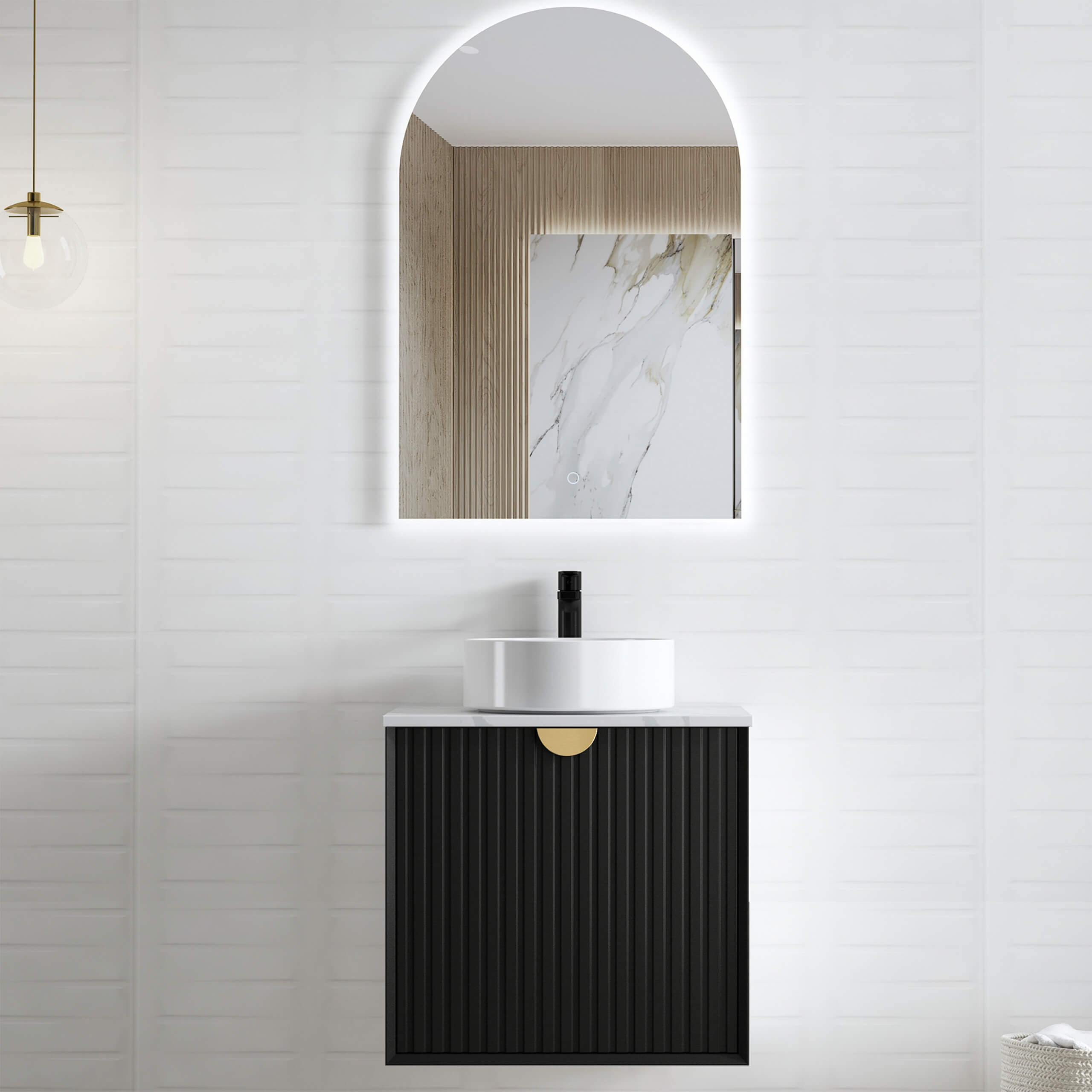 Marlo Single Basin Bathroom Vanity - Modern Sink Cabinet with Soft Close Doors & Drawers - Perfect for Small Bathrooms, Powder Rooms & Guest Baths