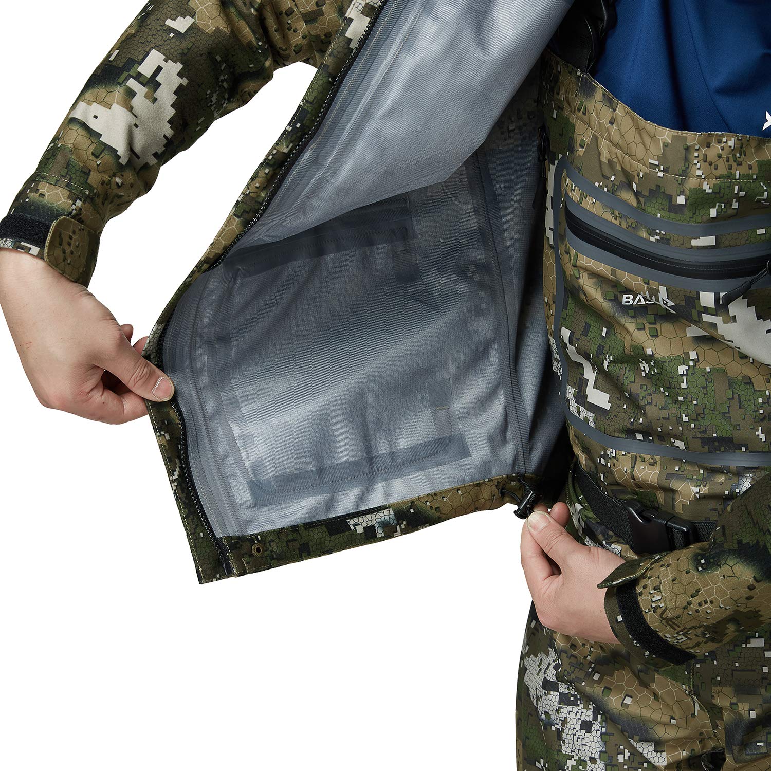 BASSDASH Men's & Women's Breathable Waterproof Fishing & Hunting Wading Jacket - Silent Outer Fabric - 7 Sizes - Ideal for Fly Fishing, Duck Hunting & Outdoor Adventures