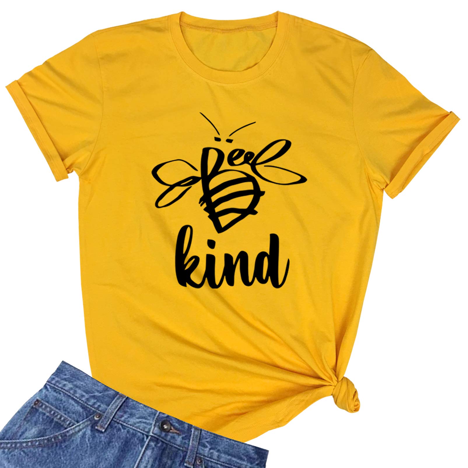 ROSEPARK Women's Cute Graphic Printed T-Shirts - Trendy Casual Tees for Everyday Wear, Street Style & Summer Outfits