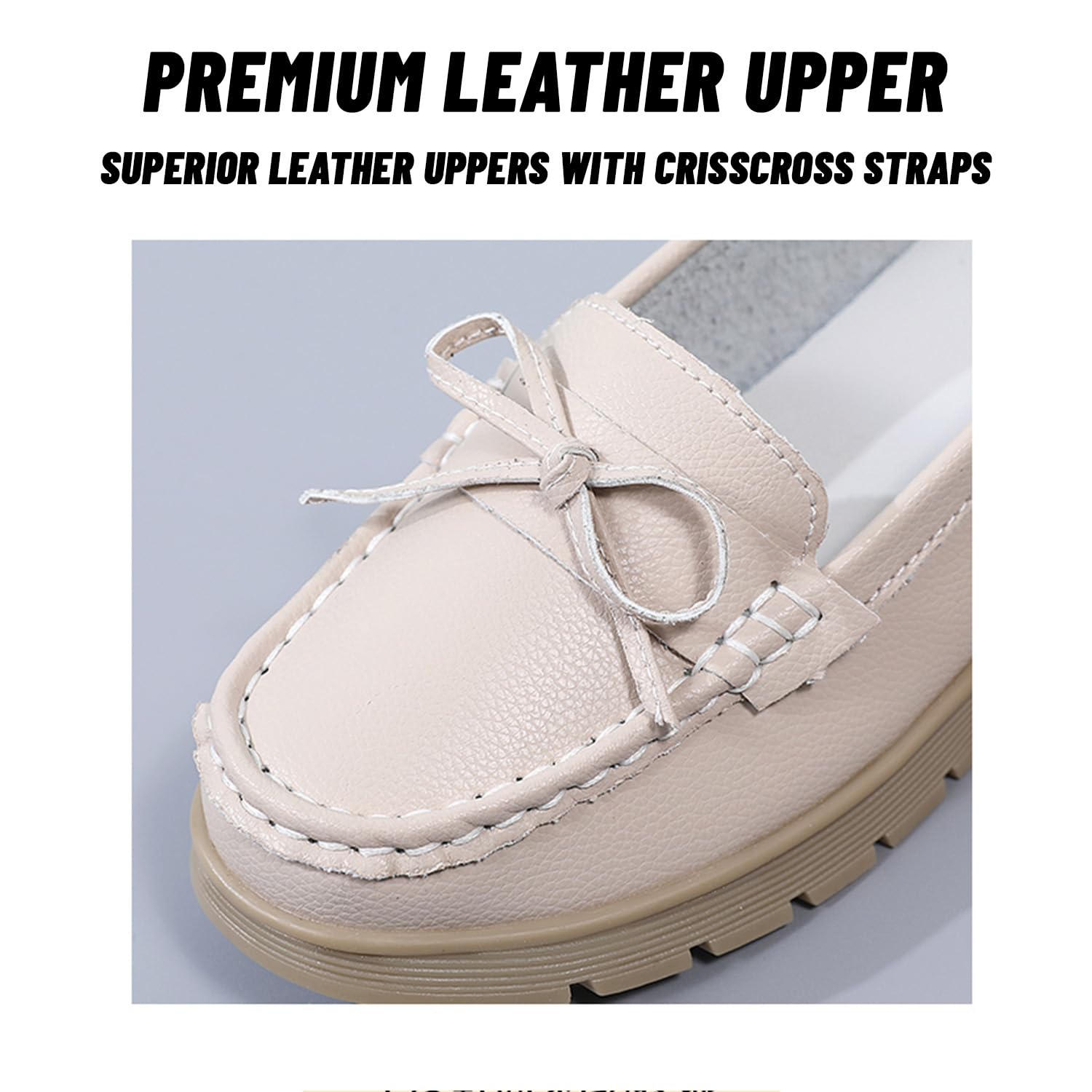 HESBITEUL Women's Penny Loafers - Comfortable Slip-On Moccasins for Driving, Walking & Casual Wear | Flat Boat Shoes with Bowknot | Perfect for Office, Travel & Everyday Outfits