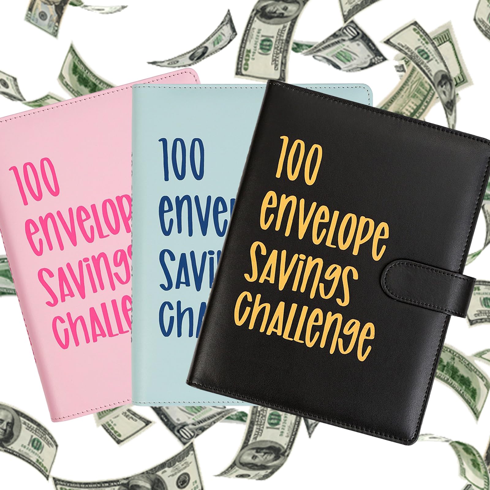 100 Envelopes Money Saving Challenge Book - Budget Binder with Cash Envelopes for $5050 Savings Goal | Fun & Easy Personal Finance Tool for Home Budgeting, Debt Payoff & Financial Planning