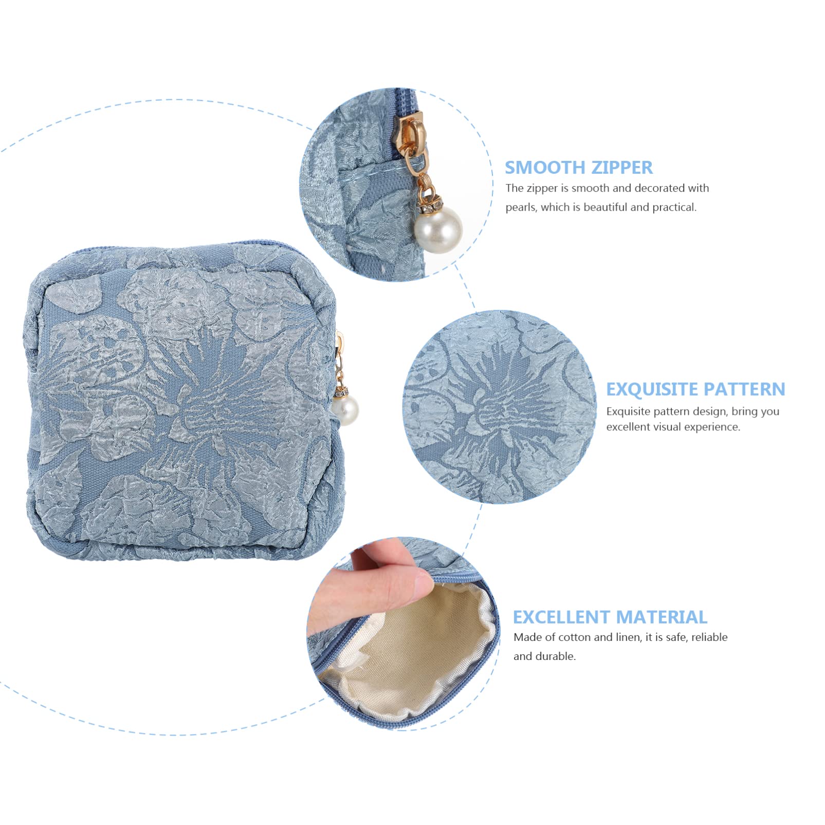 EXCLUZO Sanitary Napkin Bag - Leak-Proof Menstrual Pad Holder, Nursing Pouch & Travel Cosmetic Organizer for Women | Perfect for School, Gym, Work & Travel Essentials