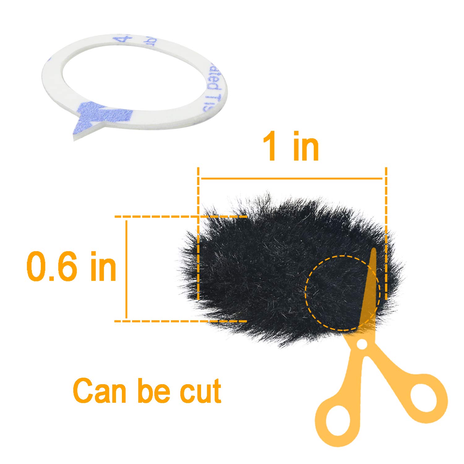 Professional Camera Mic Windscreen Dead Cat - 8 Pack Furry Wind Muff Cover for Canon G7X Mark II, Sony, Samsung DSLR Microphones - Perfect for Outdoor Vlogging, Interviews & Wind Noise Reduction