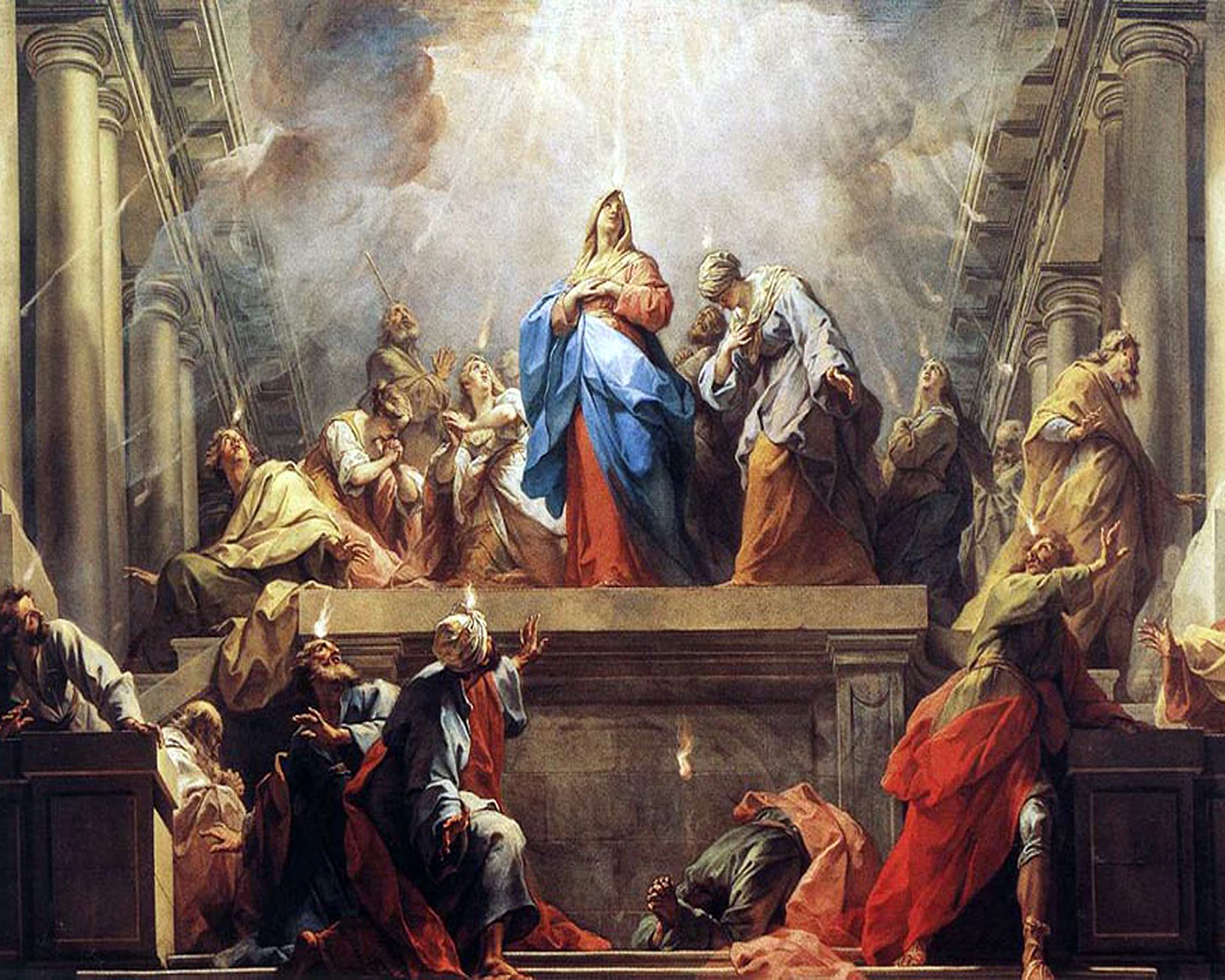 8x10 Pentecost Catholic Print Picture - Ready to Frame - Religious Home Decor & Gift for Baptism, First Communion, Confirmation