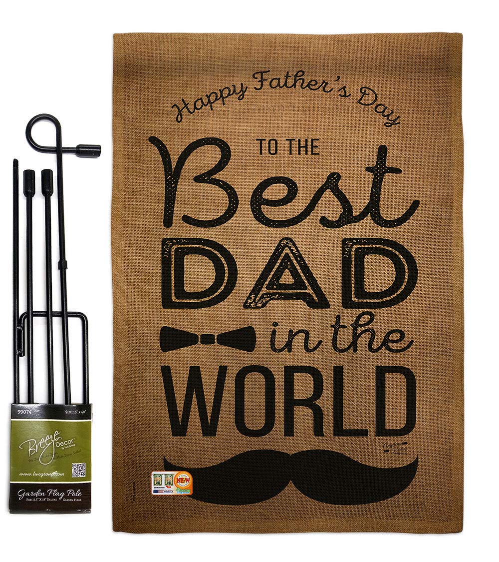 Best Dad Garden Flag - Father's Day Gift for Yard & Home Decor