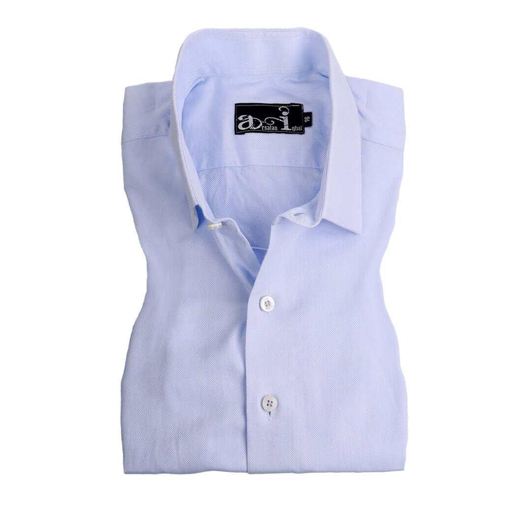 Premium Light Blue Formal Dress Shirt for Men - Slim Fit Business & Office Wear - Perfect for Weddings, Interviews & Professional Events
