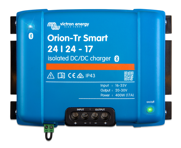 Victron Energy Orion Tr Smart 24/24V 17A (400W) Isolated DC-DC Charger - High Efficiency Power Converter for RVs, Boats & Off-Grid Solar Systems | ORI242440120