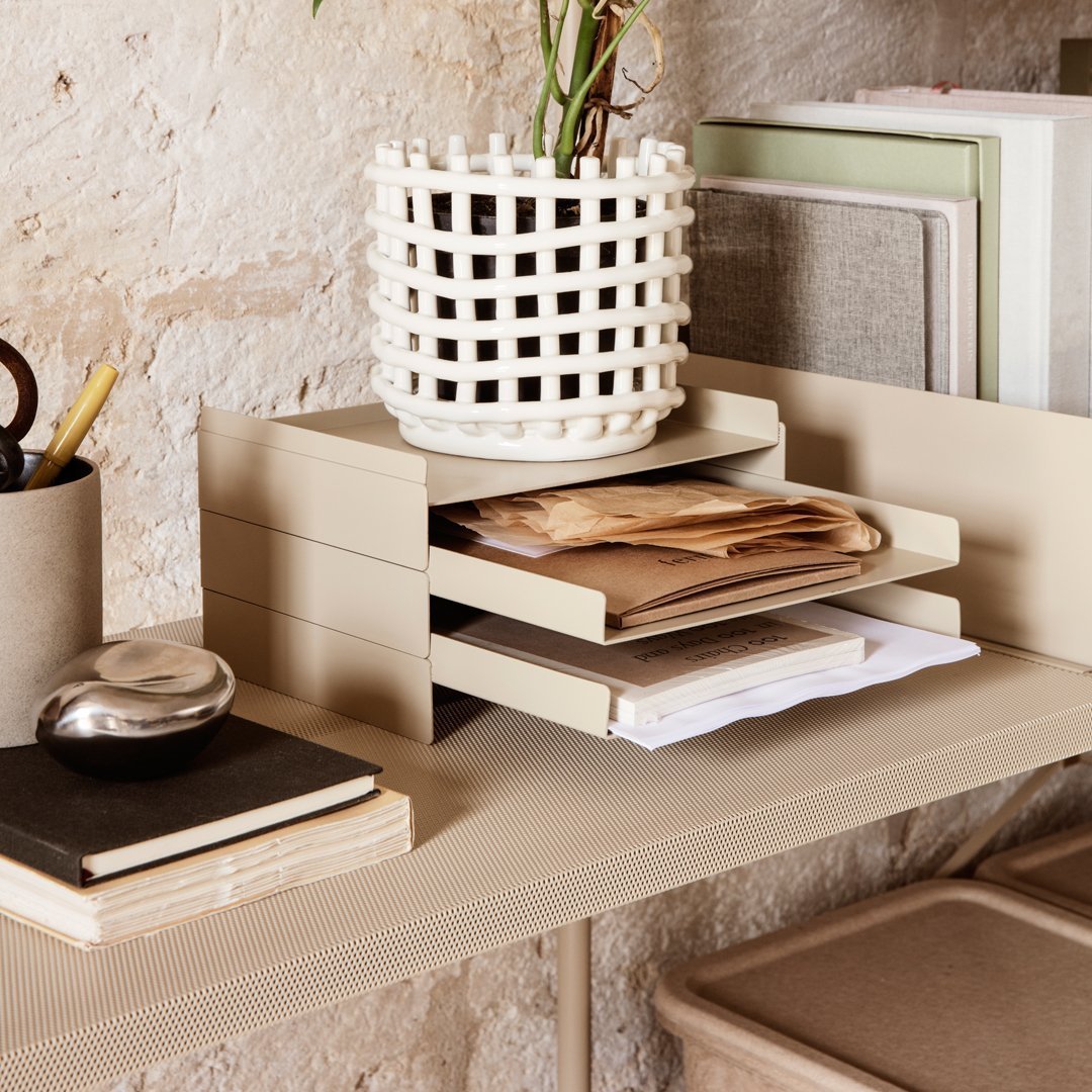 Ferm Living Ceramic Basket - Handmade Decorative Storage for Home & Office | Perfect for Organizing Keys, Jewelry & Small Items