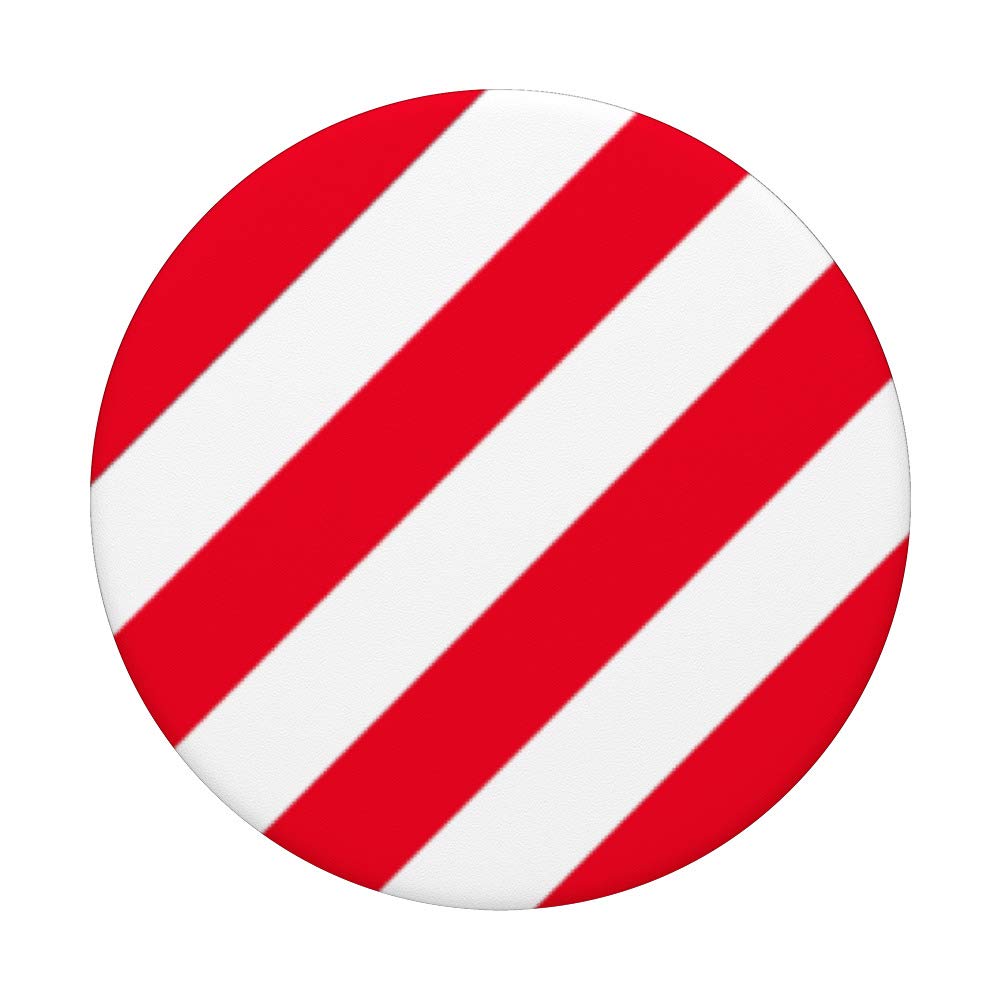 Candy Cane Red and White Striped PopSockets PopGrip: Swappable Phone & Tablet Grip for Secure Hold and Stand, Perfect for Holiday Gifts and Everyday Use