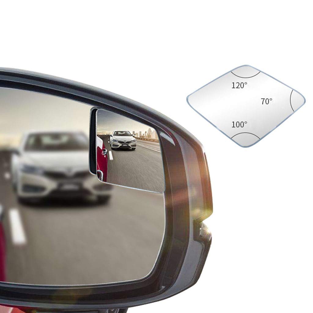 Rhombus Blind Spot Mirror - Rimless Adjustable HD Wide-Angle Rearview Mirror for Cars, SUVs & Trucks | Enhanced Safety for Lane Changing & Parking
