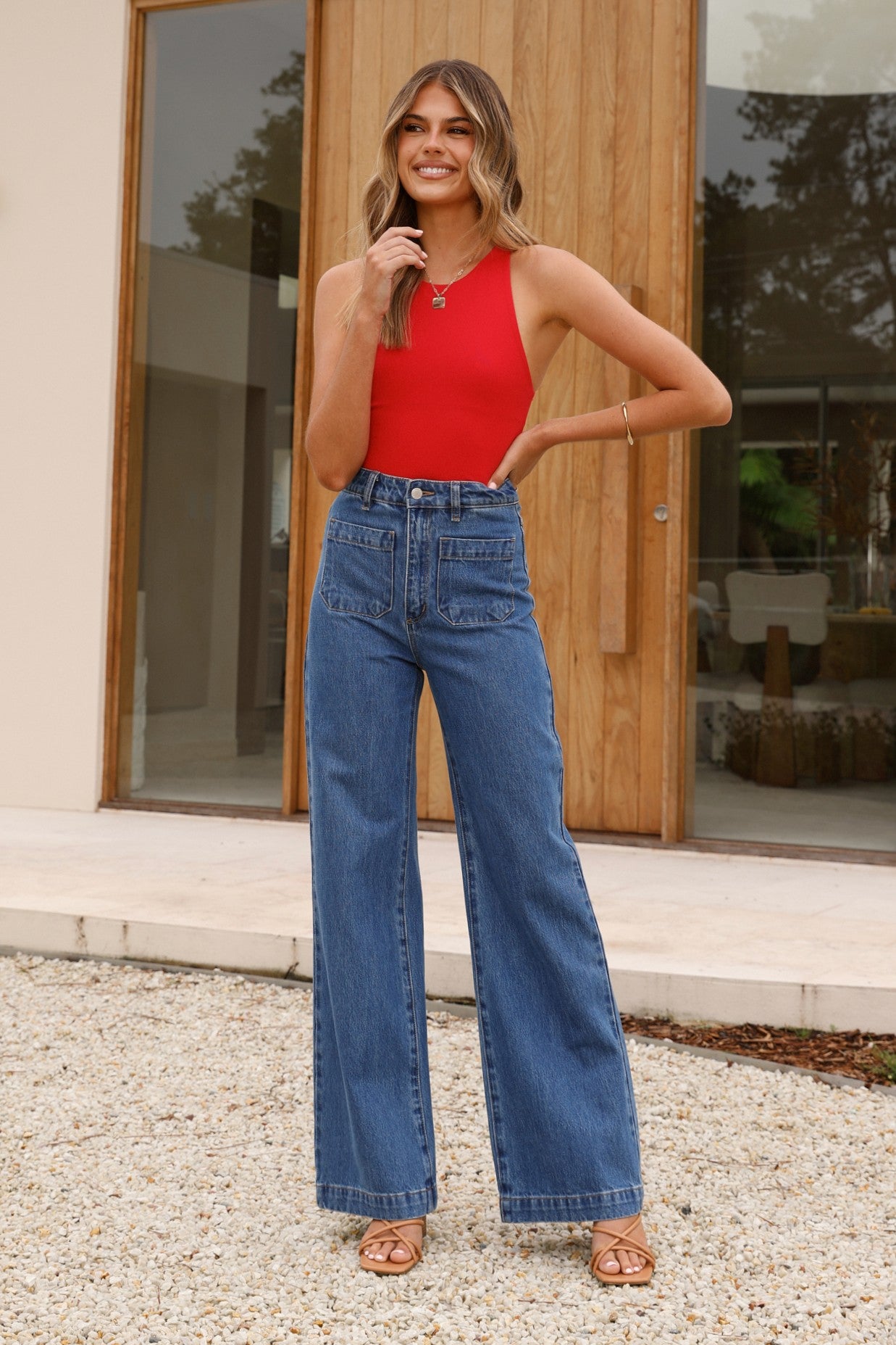 Jakira Women's Red Bodysuit - Sexy Stretchy Sleeveless Jumpsuit for Clubwear, Date Night & Layering
