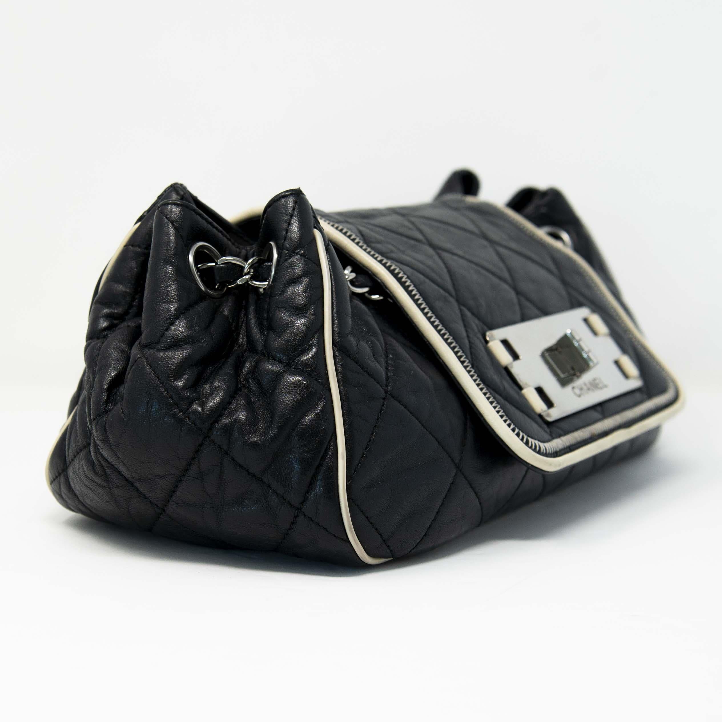 Chanel Black East West Mademoiselle Accordion Bag - Luxury Designer Crossbody Handbag for Women | Perfect for Evening Parties, Date Nights & Special Occasions