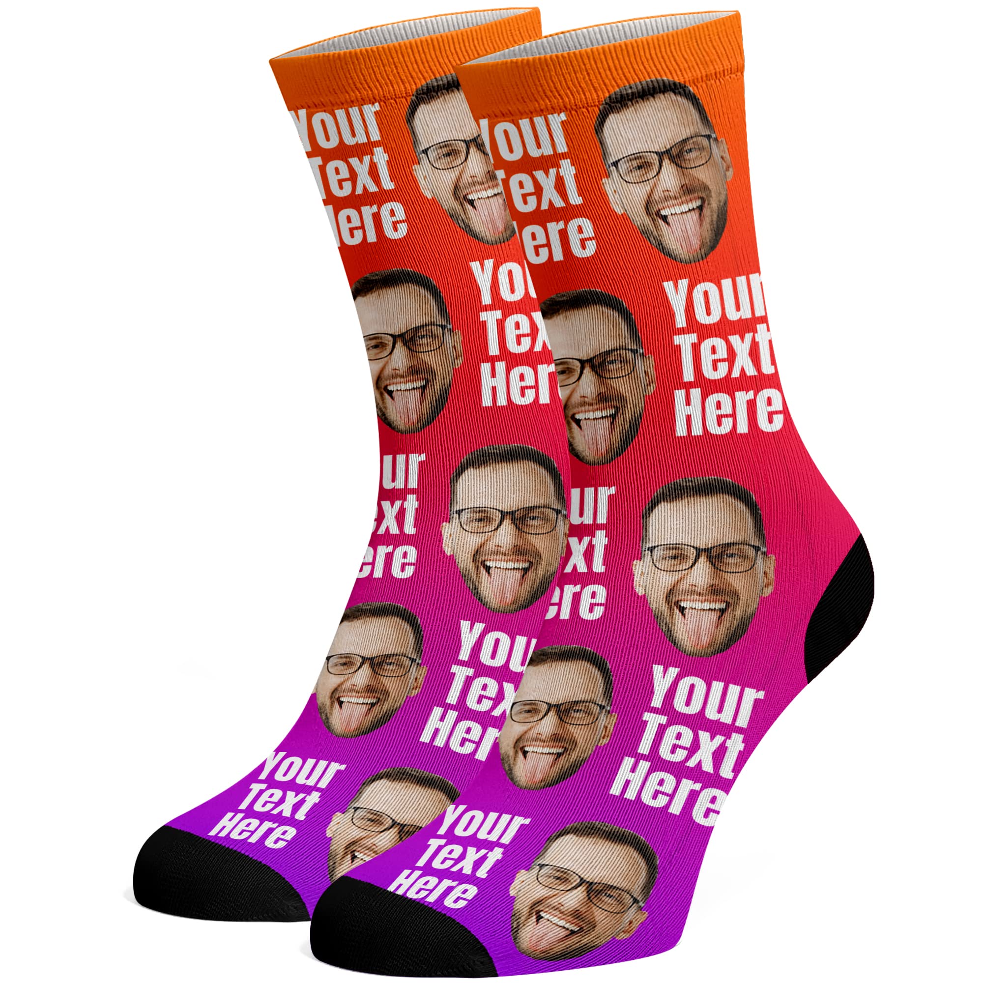 Custom Face Socks - Funny Personalized Socks with Faces for Men & Women - Perfect Gift for Cat & Dog Lovers - Great for Parties, Cosplay & Unique Fashion Statements