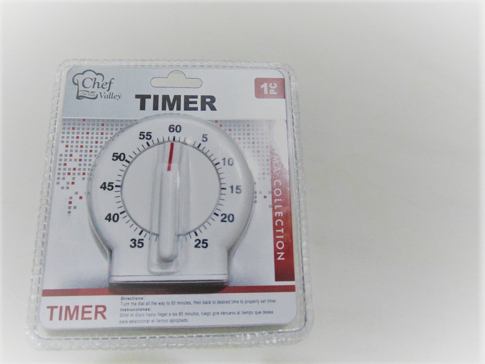 60 Minute Mechanical Kitchen Timer with Loud Alarm - Perfect for Cooking, Baking, Gym Workouts, Homework & Office Meetings - White Countdown Timer for Home, Kitchen & Classroom Use