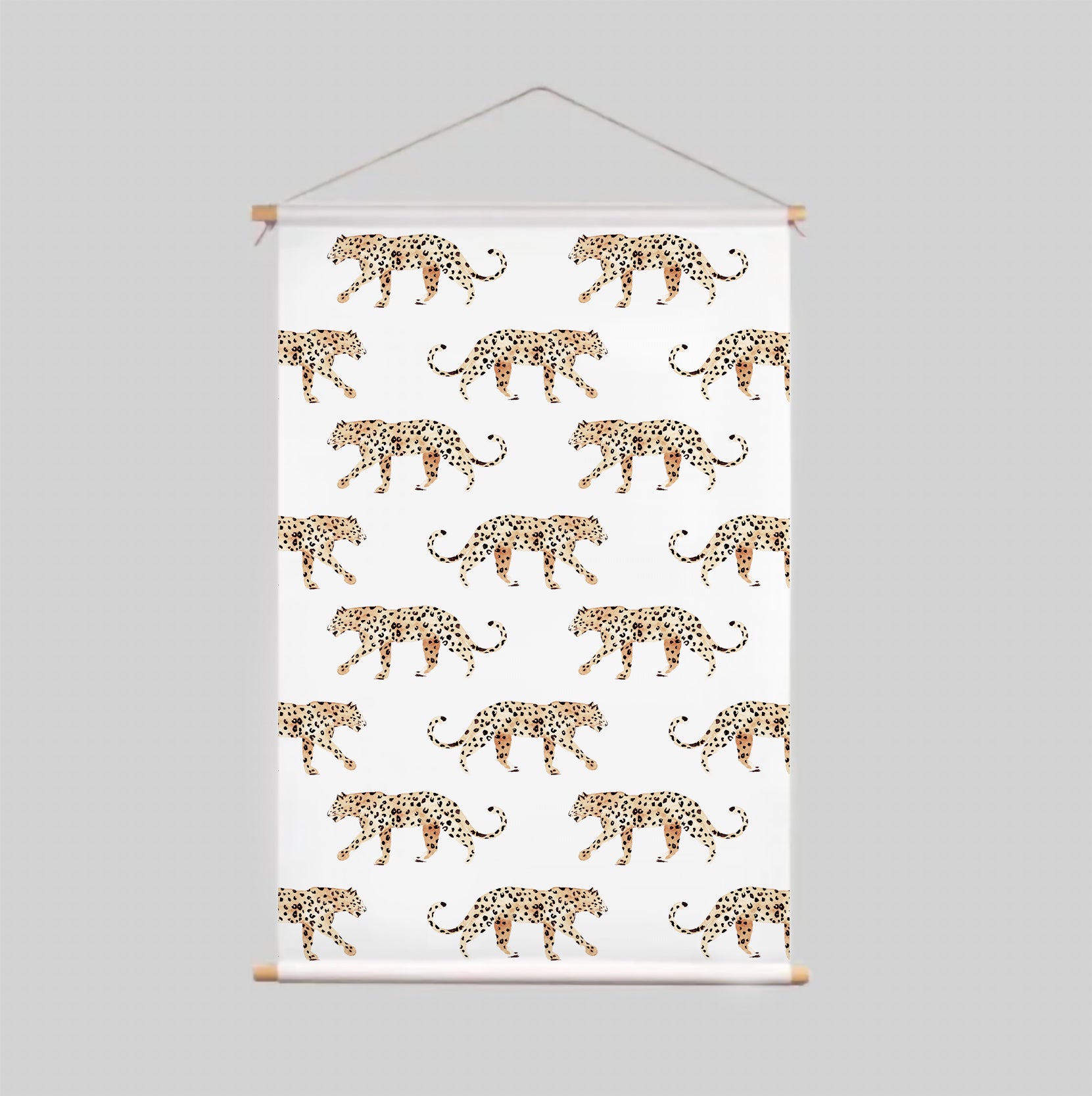 Stylish Leopard Print Textile Poster - Perfect for Home Decor, Bedroom Wall Art & Living Room Aesthetic