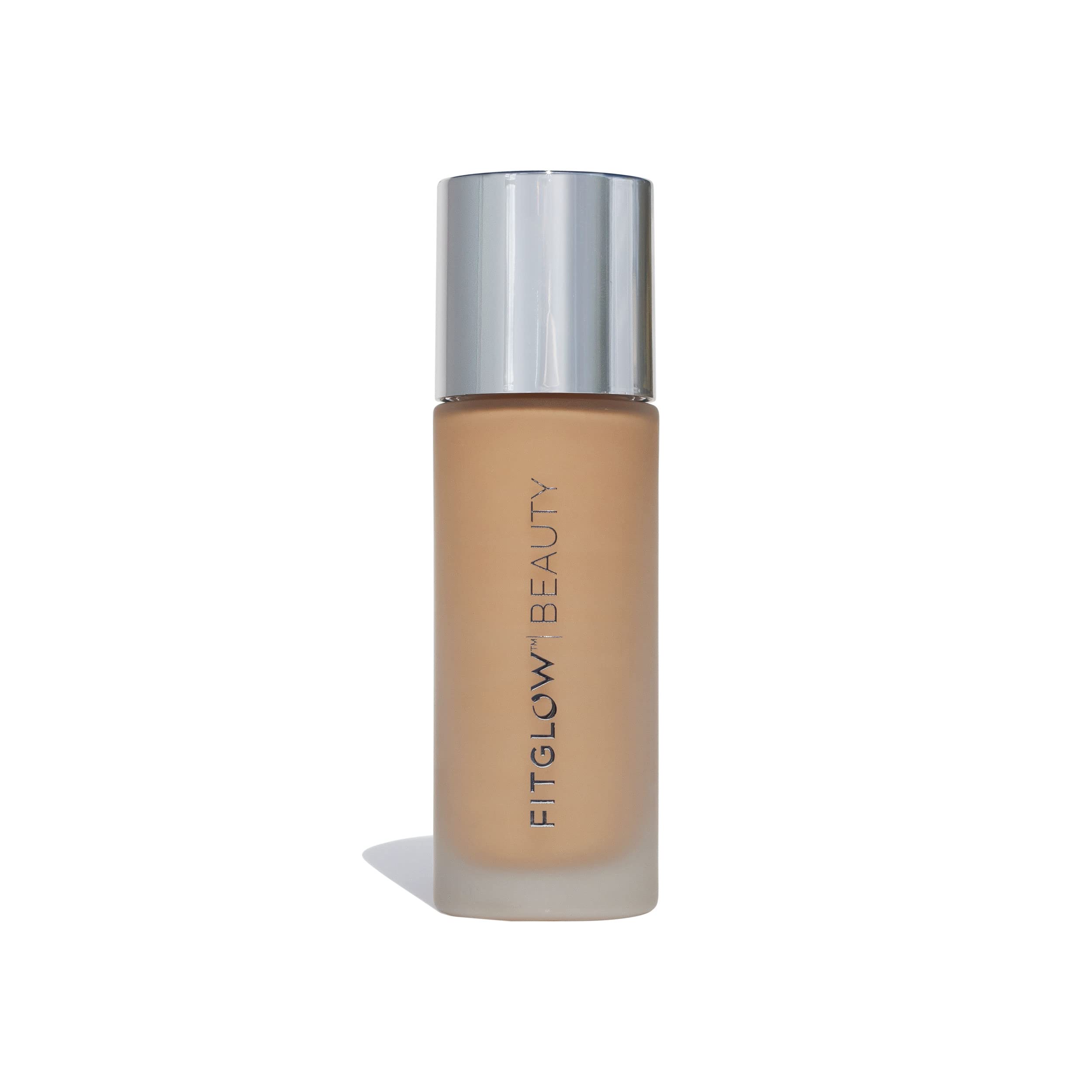 Fitglow Beauty Vegan Natural Foundation with Photo-Filtering Effect - Medium Warm Golden Undertones (F3.7) | Cruelty-Free Clean Makeup for Flawless Coverage | Perfect for Everyday Wear & Professional Photography
