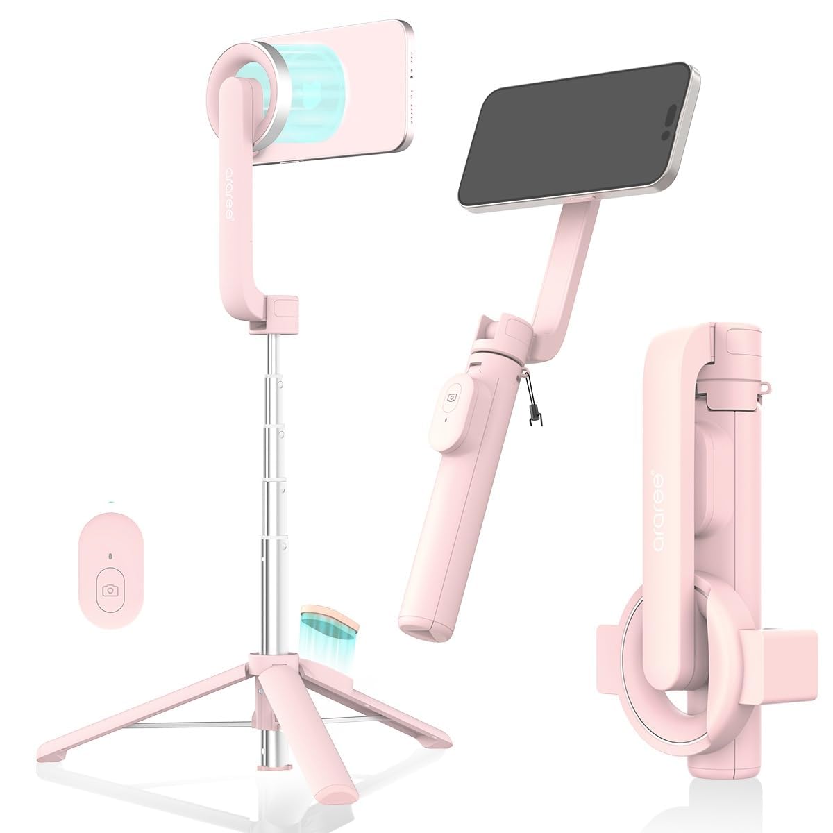 Araree MAGFIE Pod - Magnetic Selfie Stick Tripod with Wireless Remote, 27